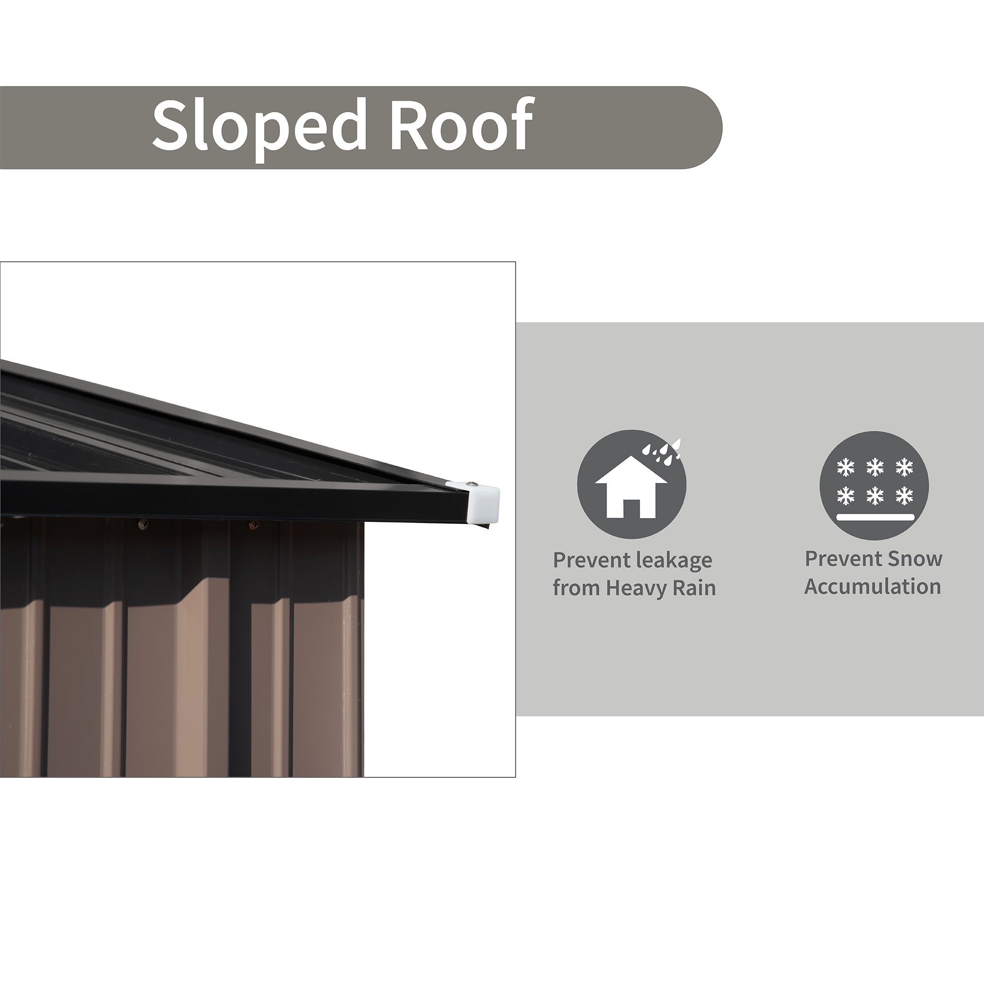 5 ft. W x 3 ft. L Metal Lean-to Storage Shed with Adjustable Shelf and Lockable Door