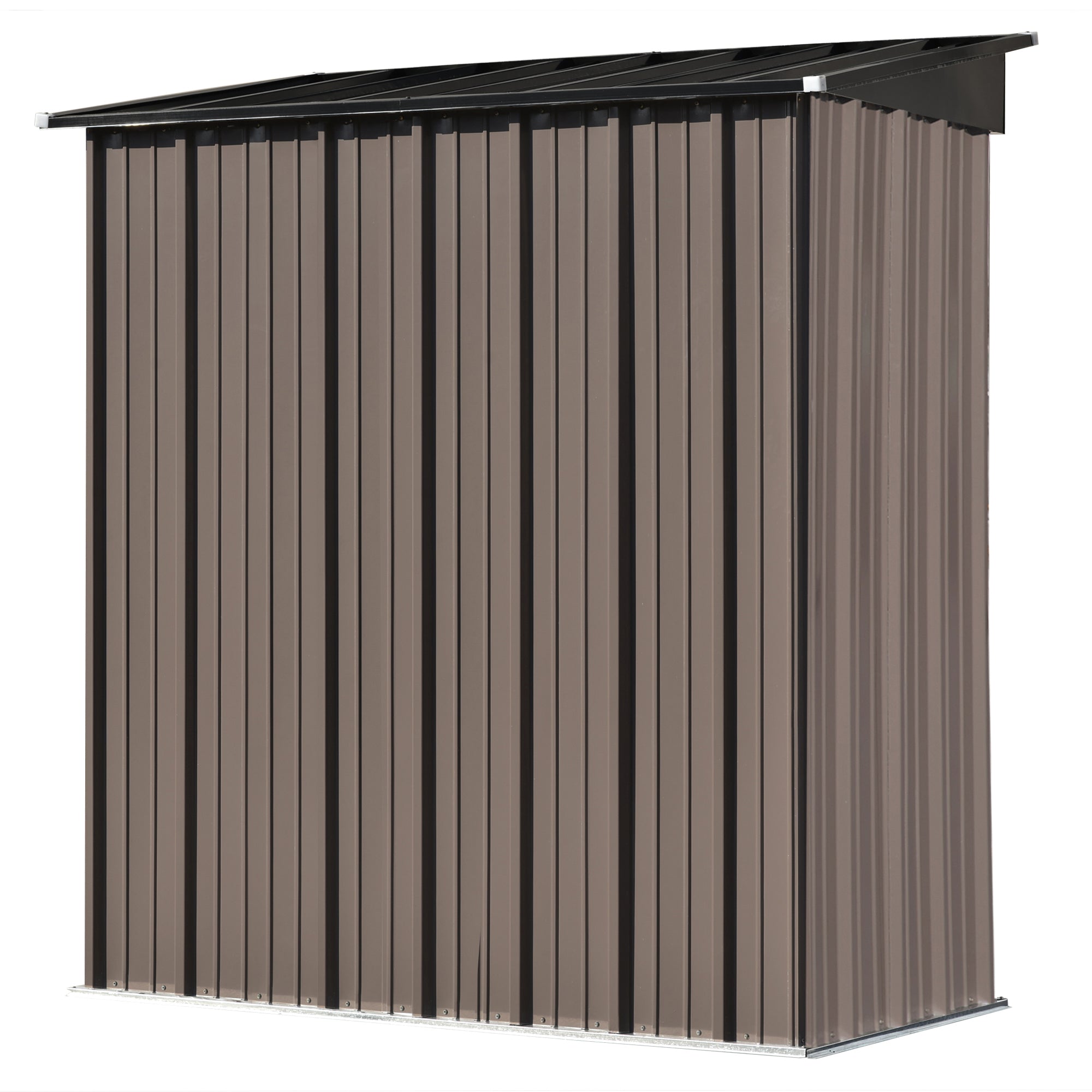 5 ft. W x 3 ft. L Metal Lean-to Storage Shed with Adjustable Shelf and Lockable Door