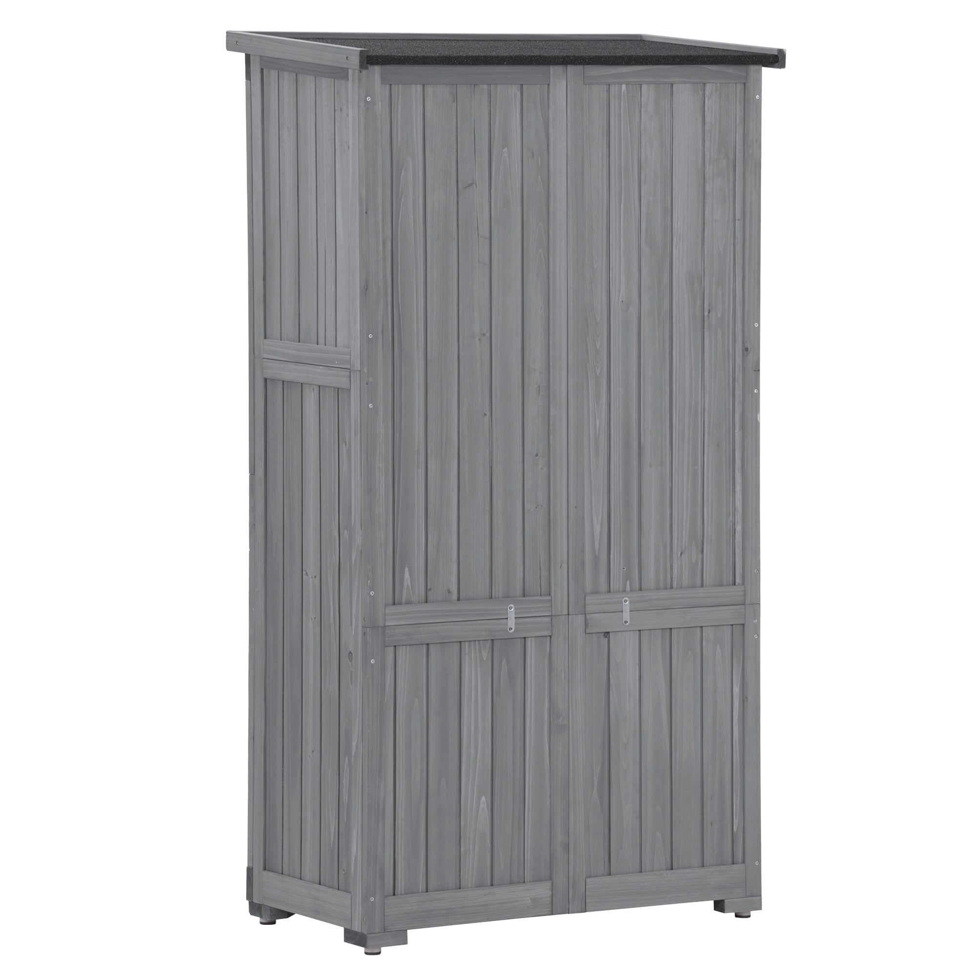2.86 ft. W x 1.52 ft. D Wooden Storage Shed 4.35 sq. ft. in Natural with Lockable Double Door