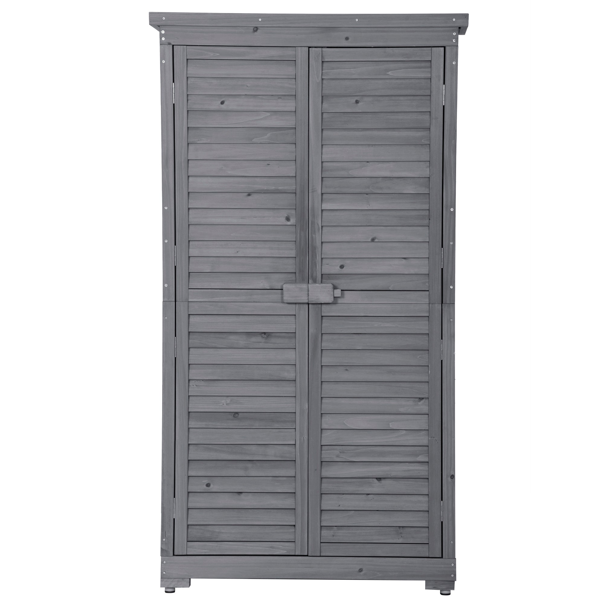 2.86 ft. W x 1.52 ft. D Wooden Storage Shed 4.35 sq. ft. in Natural with Lockable Double Door