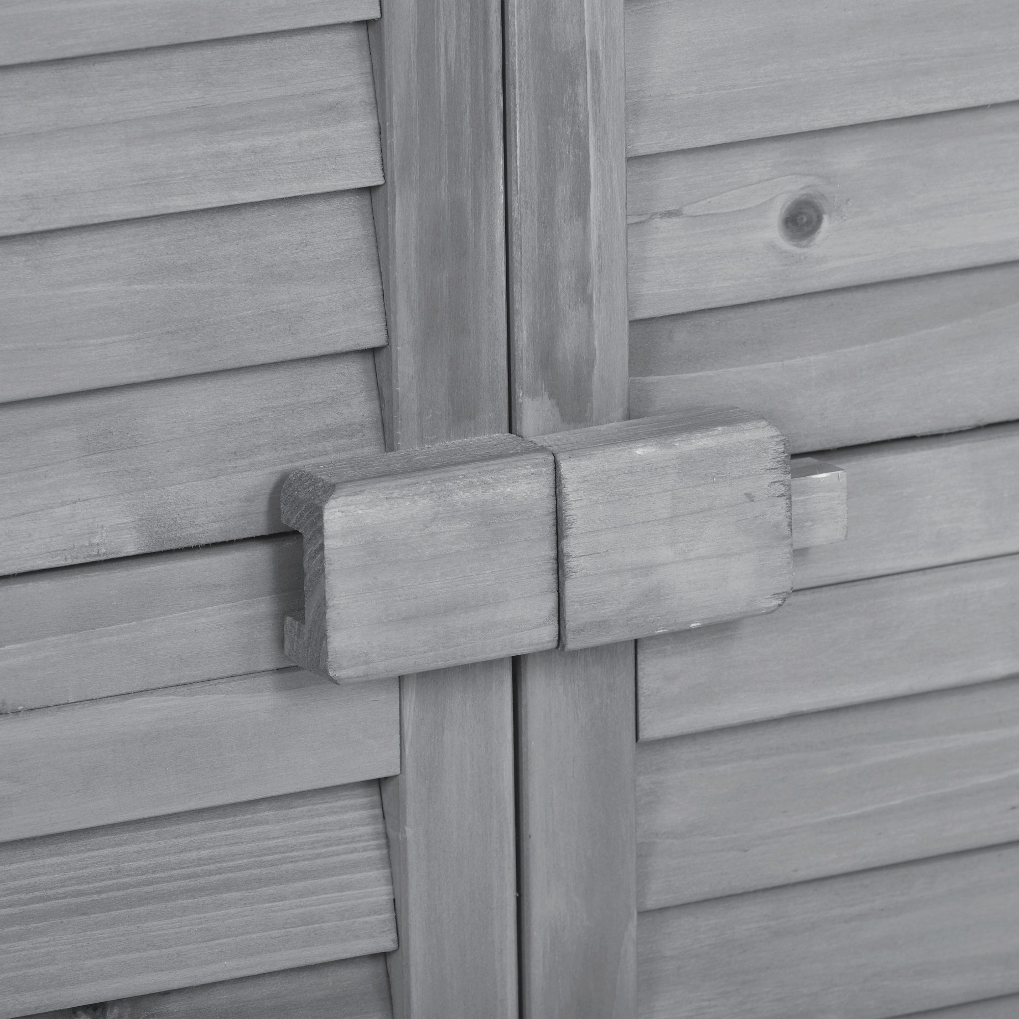 2.86 ft. W x 1.52 ft. D Wooden Storage Shed 4.35 sq. ft. in Natural with Lockable Double Door