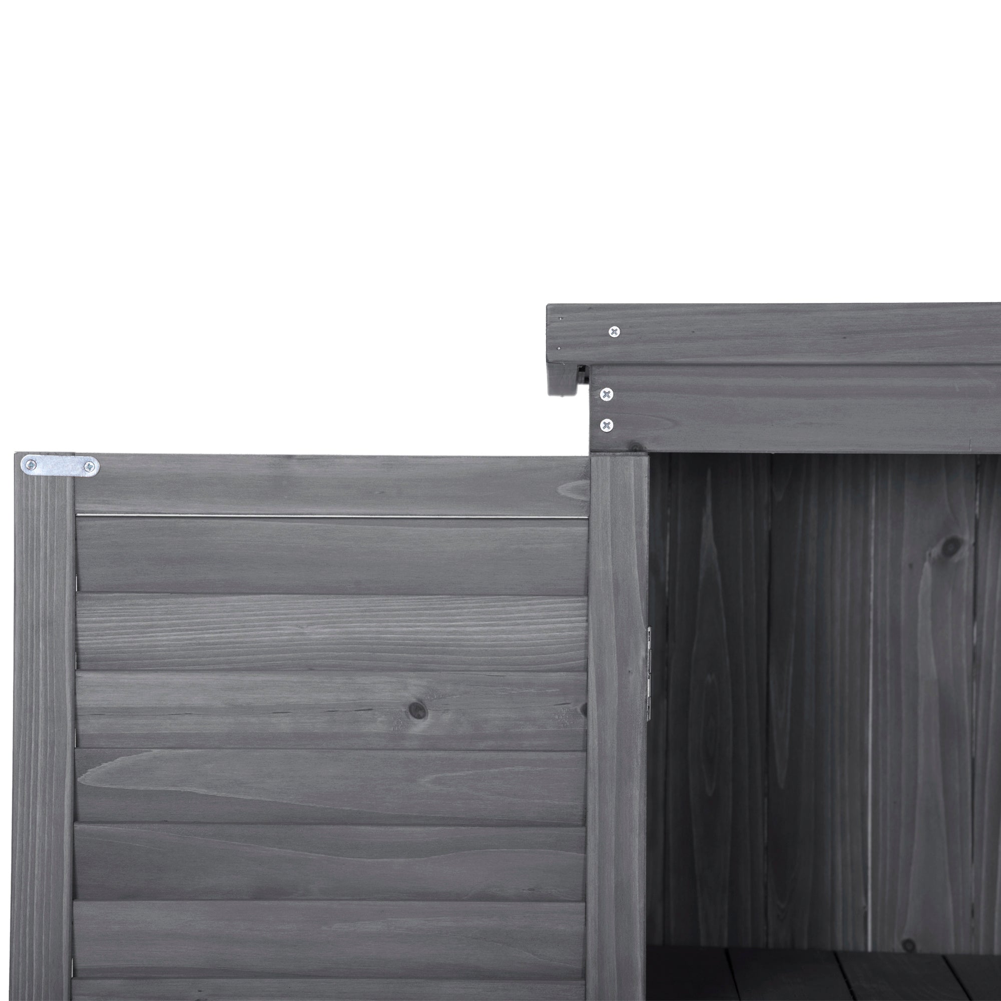 2.86 ft. W x 1.52 ft. D Wooden Storage Shed 4.35 sq. ft. in Natural with Lockable Double Door