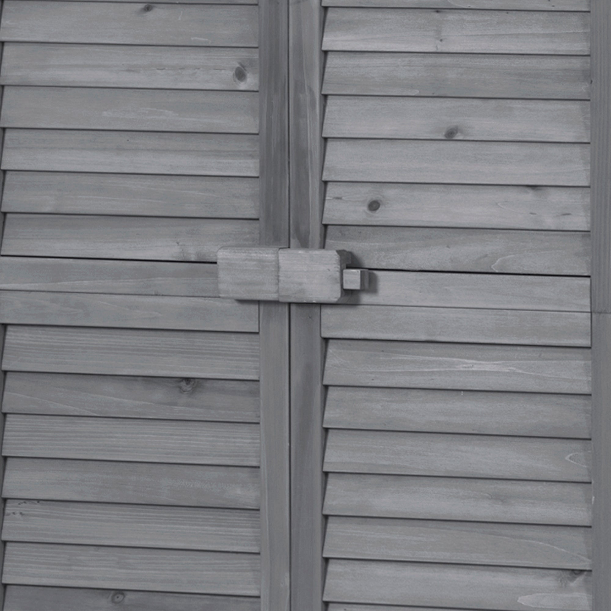 2.86 ft. W x 1.52 ft. D Wooden Storage Shed 4.35 sq. ft. in Natural with Lockable Double Door