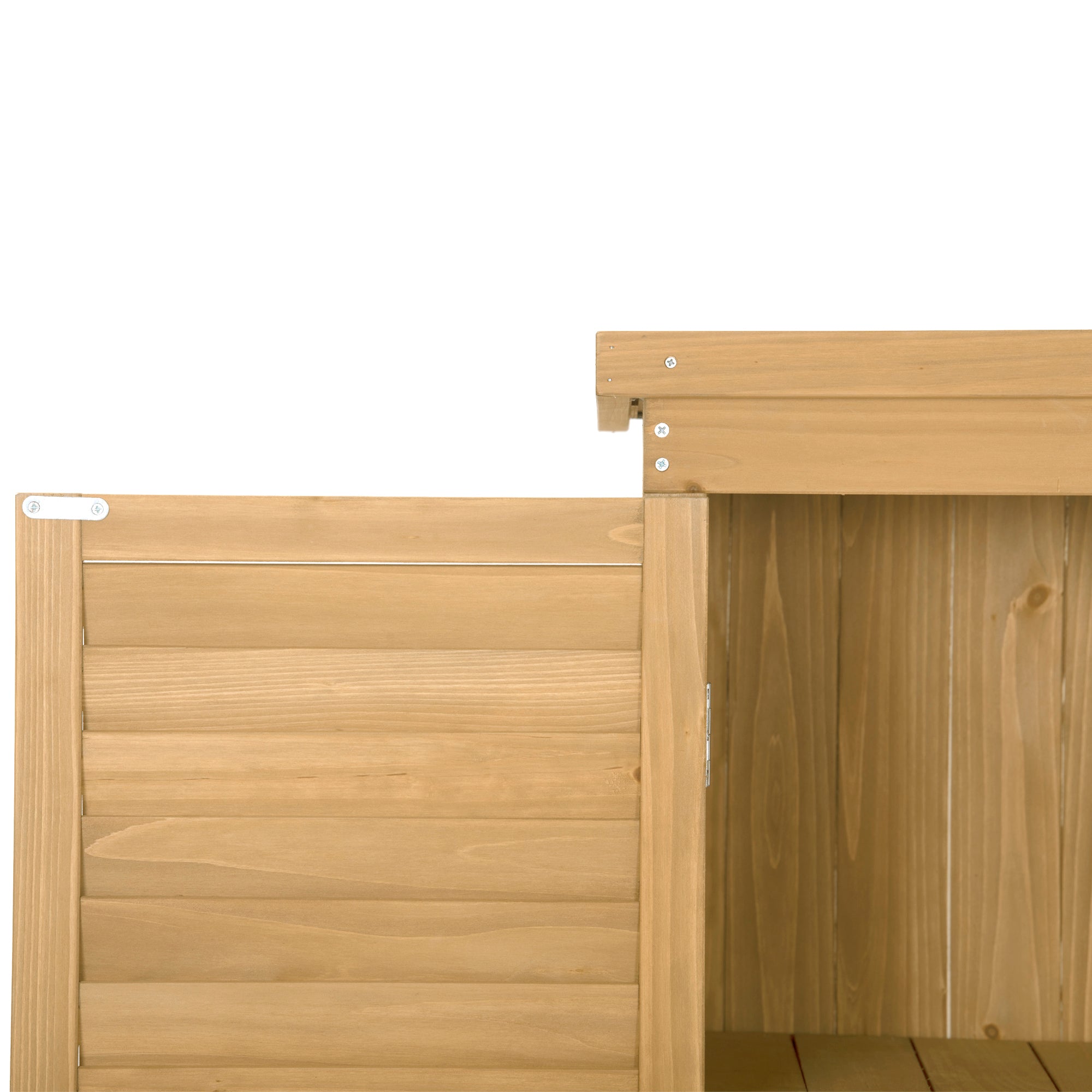 2.86 ft. W x 1.52 ft. D Wooden Storage Shed 4.35 sq. ft. in Natural with Lockable Double Door