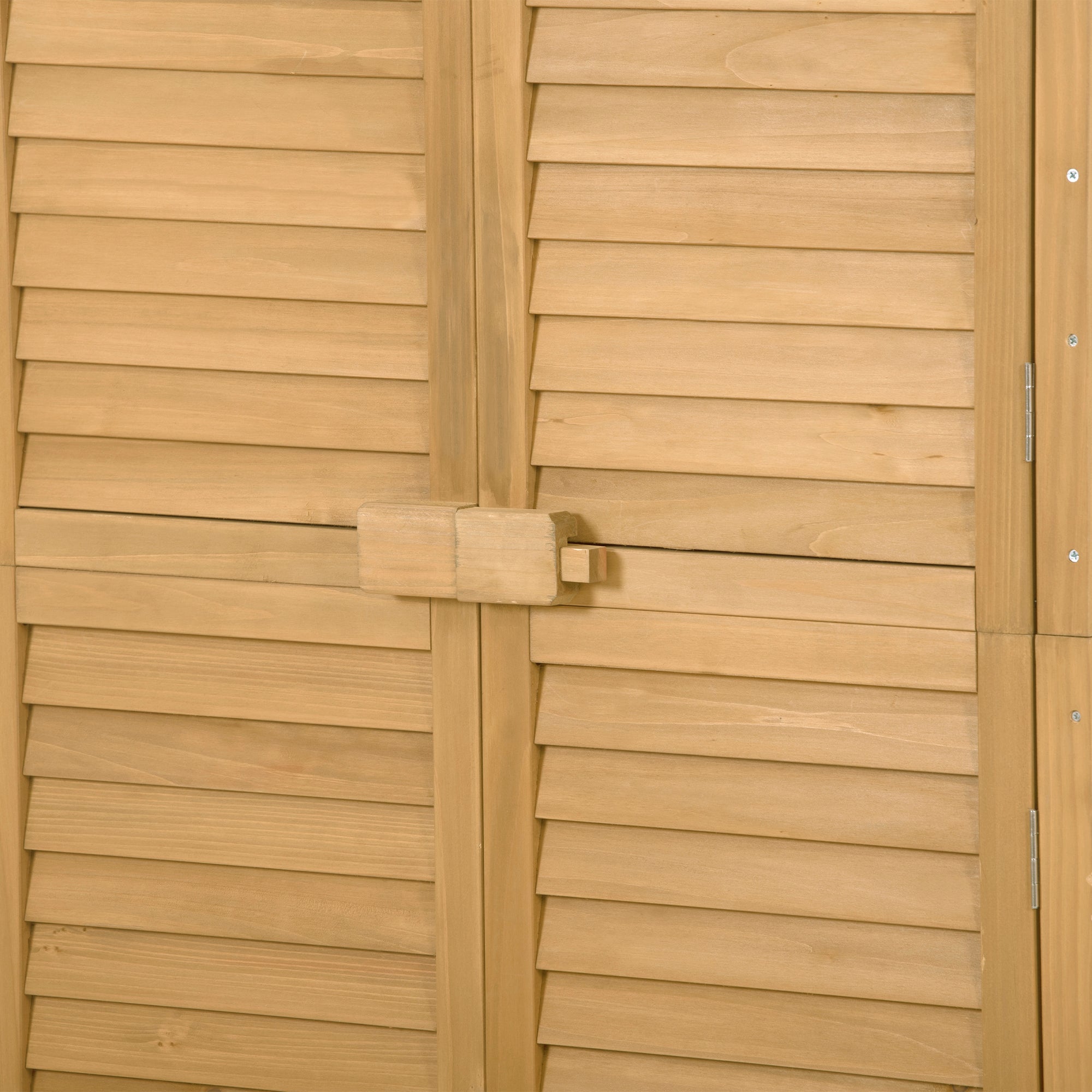 2.86 ft. W x 1.52 ft. D Wooden Storage Shed 4.35 sq. ft. in Natural with Lockable Double Door