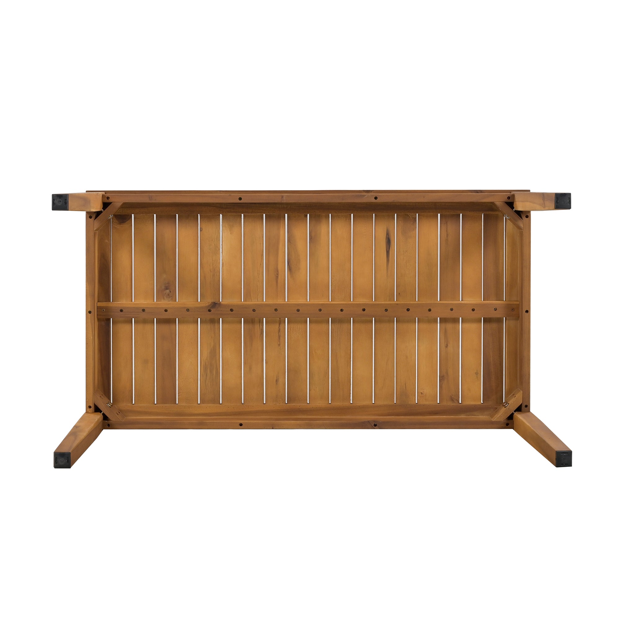 4-Piece Rope Outdoor Patio Conversation Set with and Solid Wood Table with Cushions