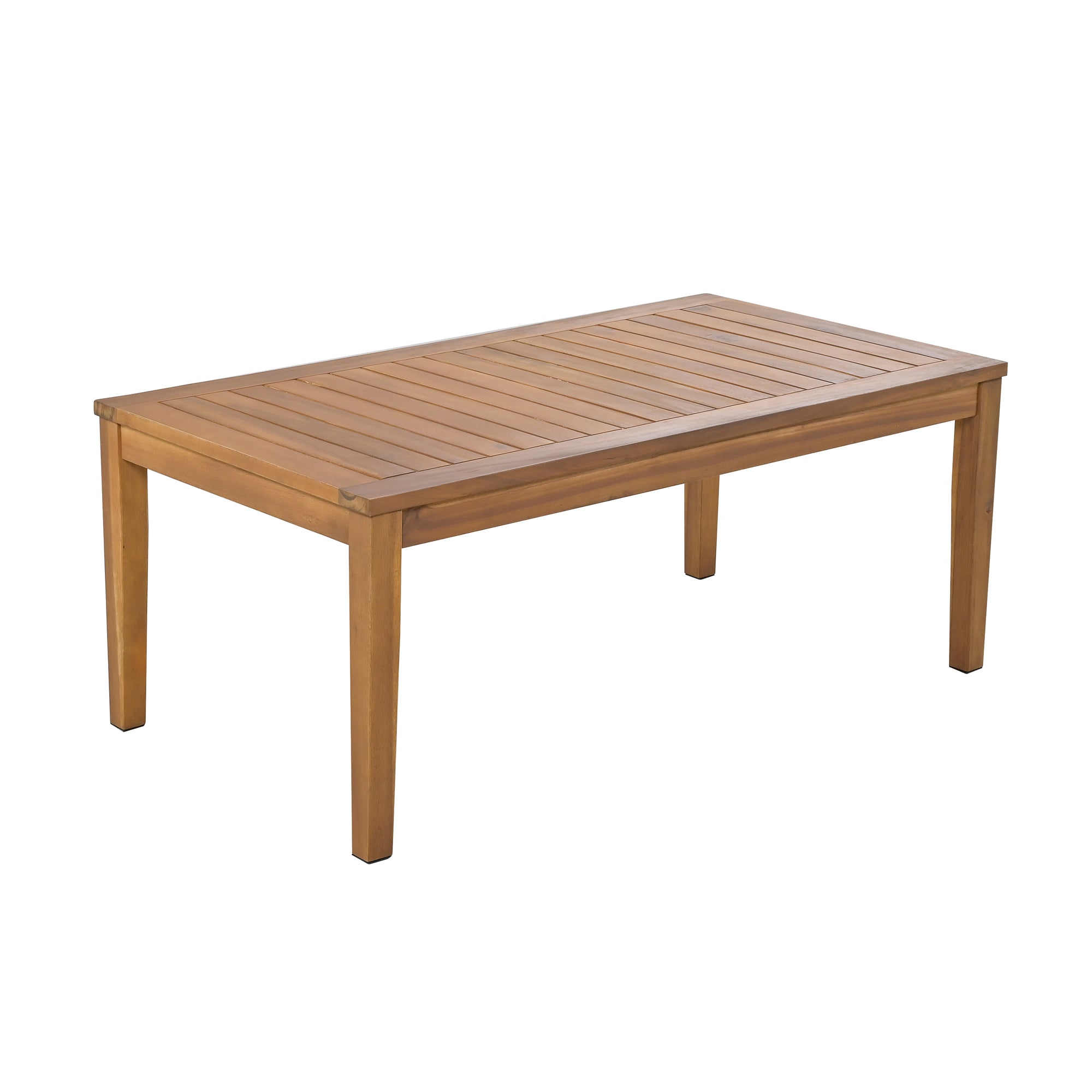 4-Piece Rope Outdoor Patio Conversation Set with and Solid Wood Table with Cushions