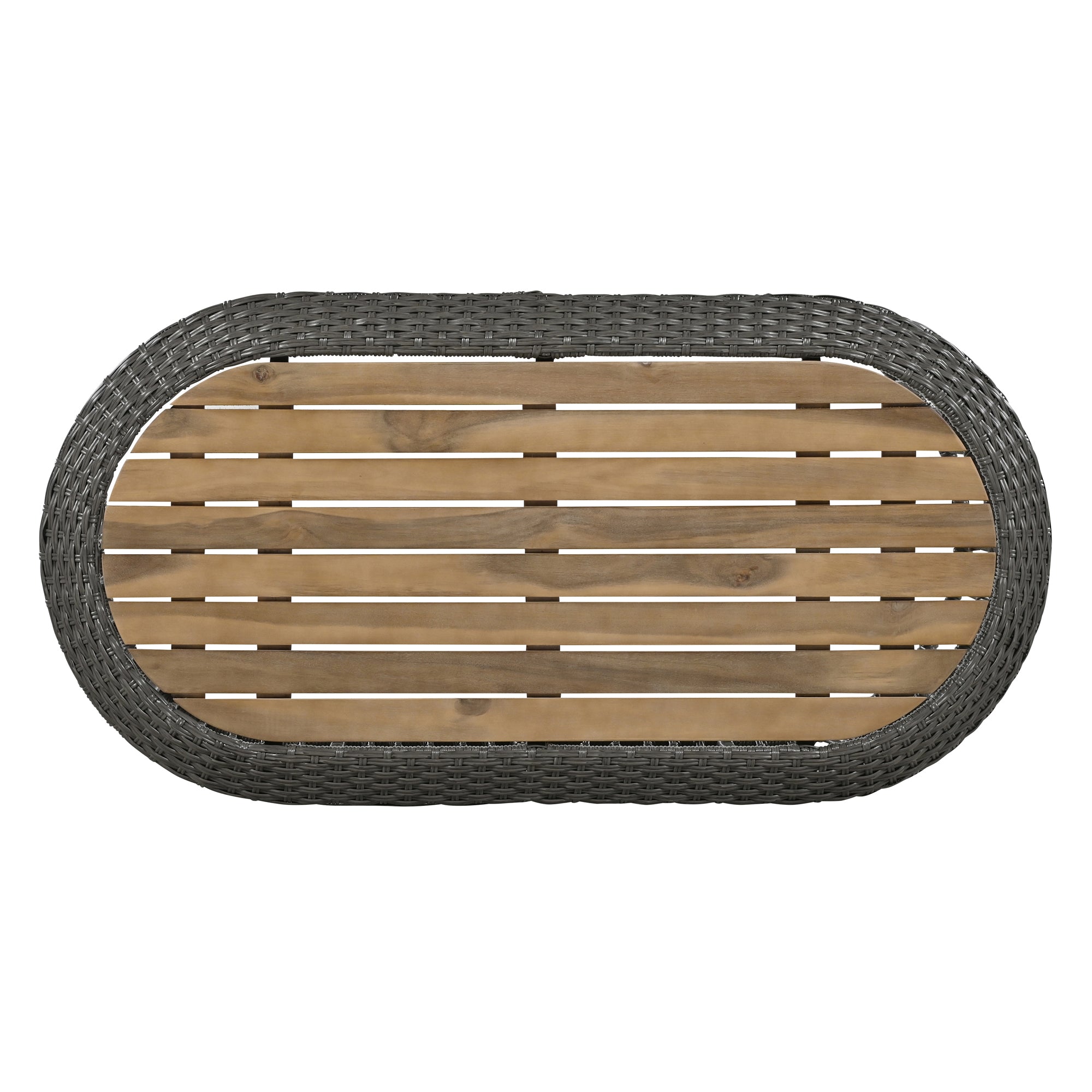 4-Piece Rattan Grey Outdoor Patio Conversation Set with Seating Set with Cushions