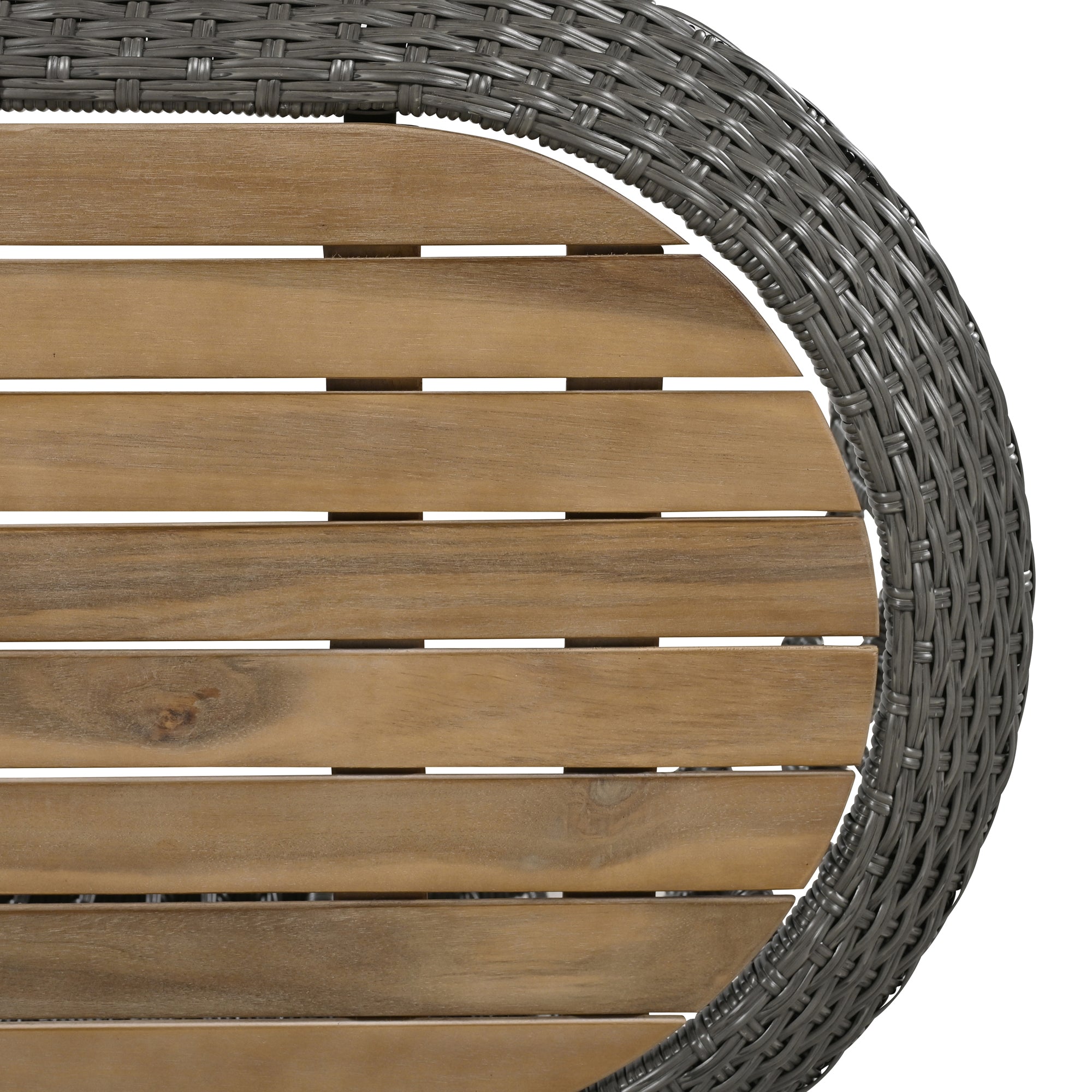 4-Piece Rattan Grey Outdoor Patio Conversation Set with Seating Set with Cushions