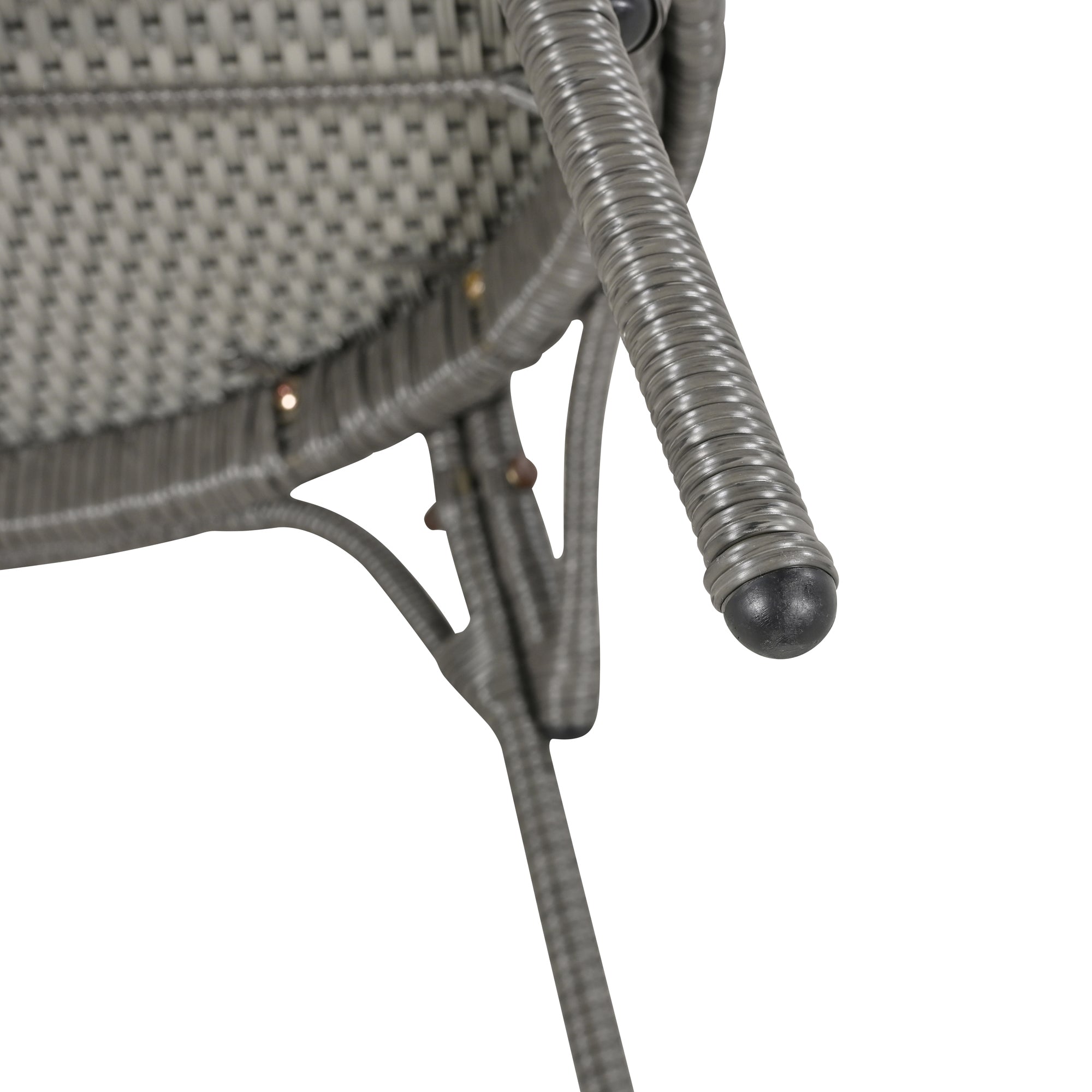 4-Piece Rattan Grey Outdoor Patio Conversation Set with Seating Set with Cushions