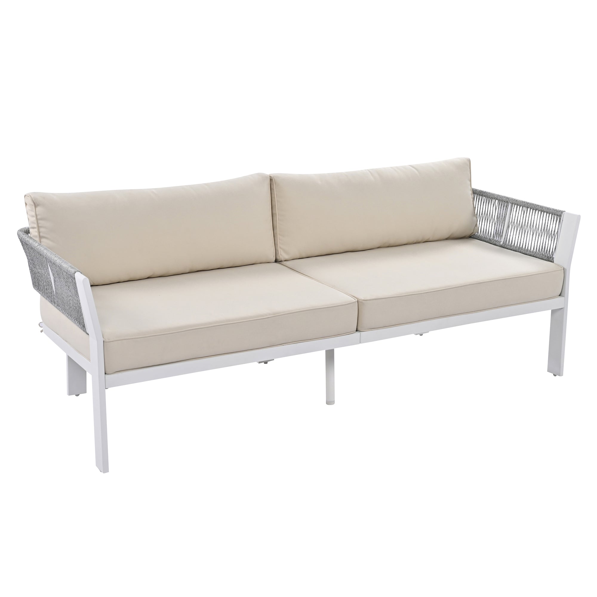 4-Piece Outdoor Patio Conversation Set with Coffee Table and Cushions