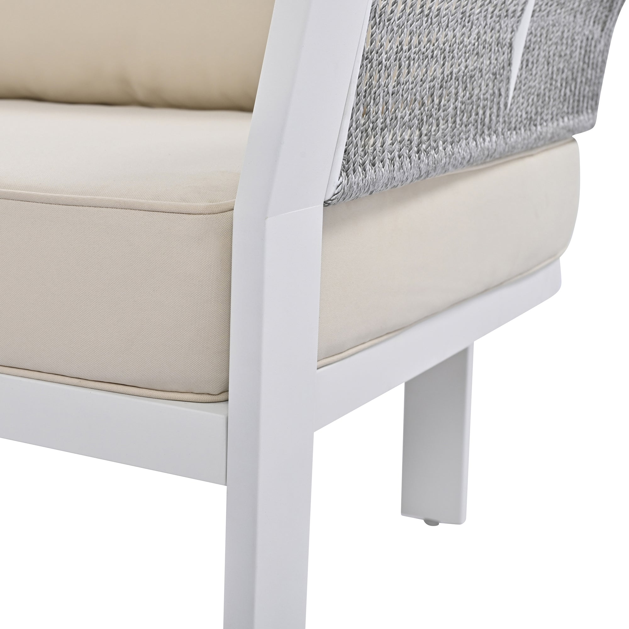 4-Piece Outdoor Patio Conversation Set with Coffee Table and Cushions