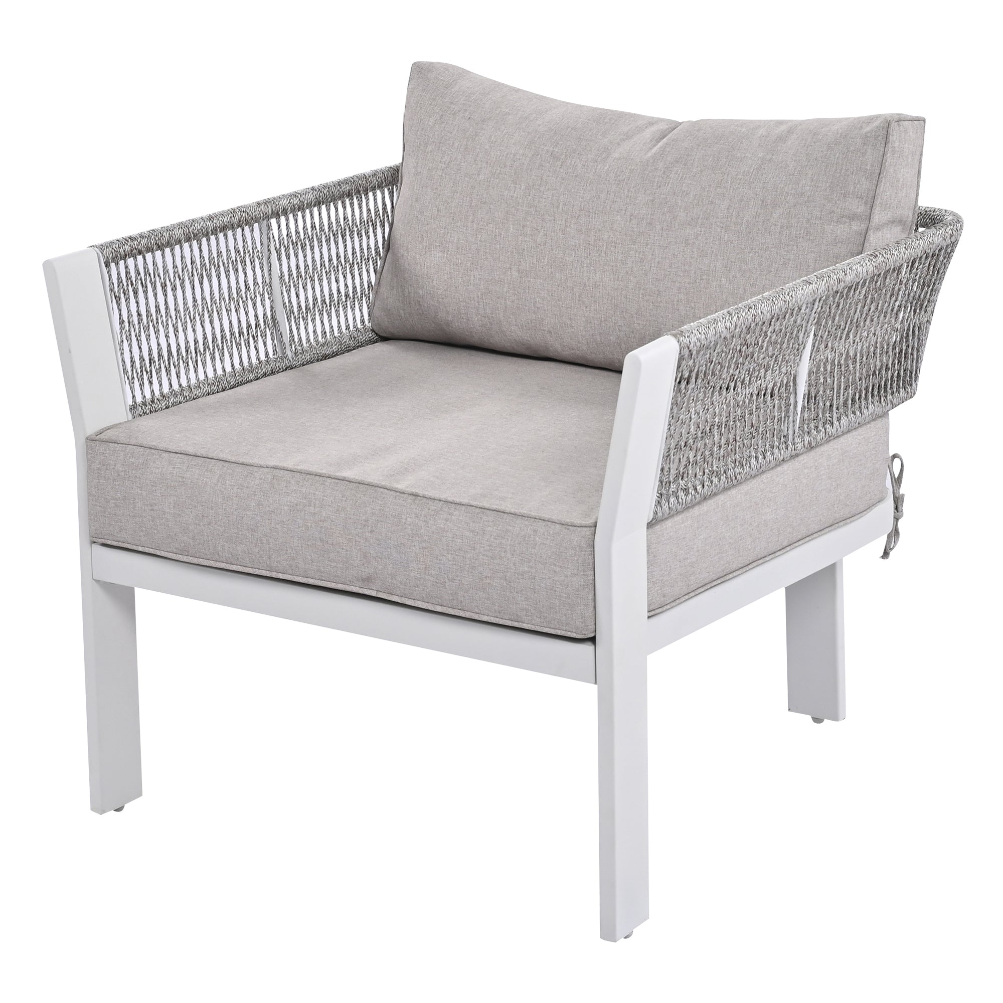 4-Piece Outdoor Patio Conversation Set with Coffee Table and Cushions