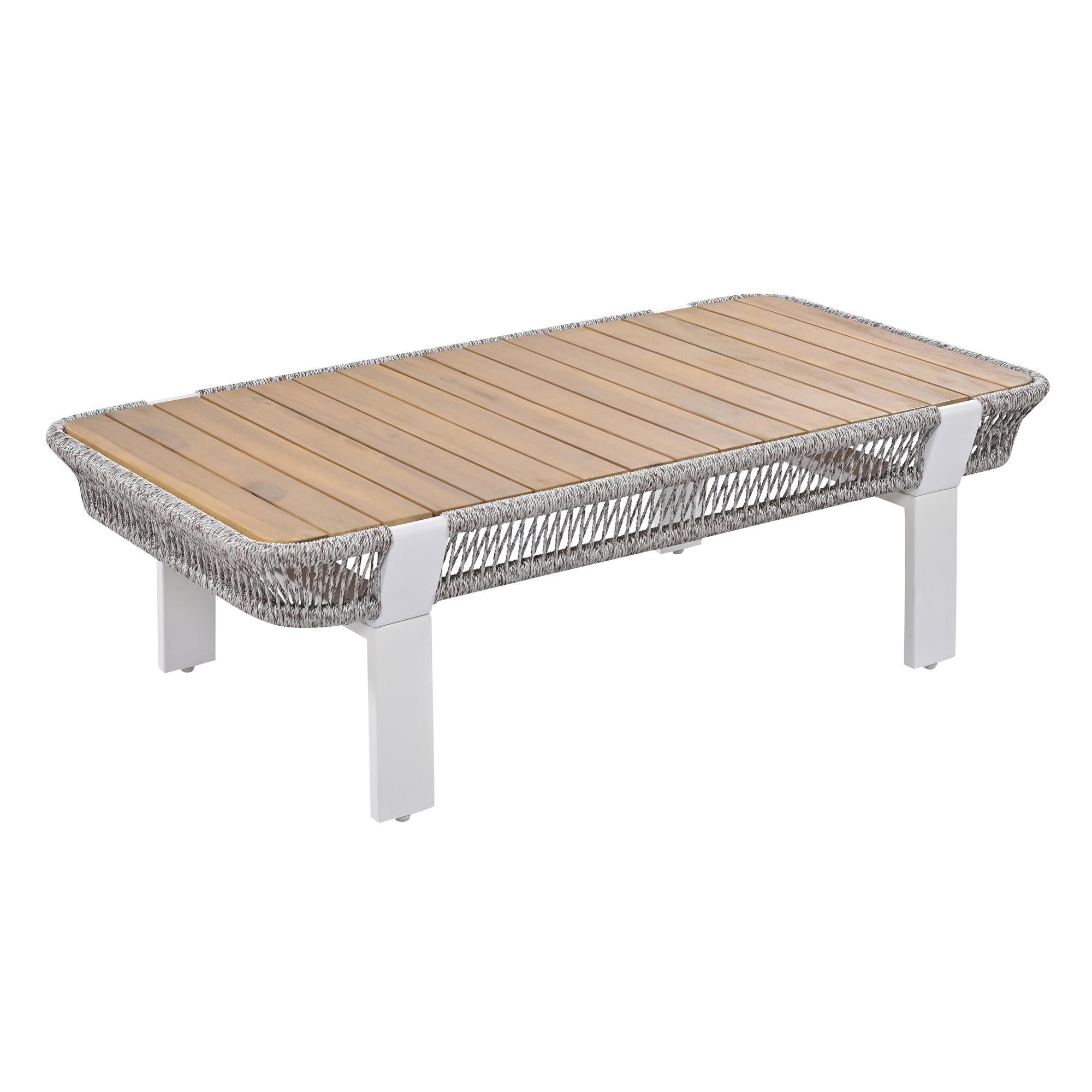 4-Piece Outdoor Patio Conversation Set with Coffee Table and Cushions
