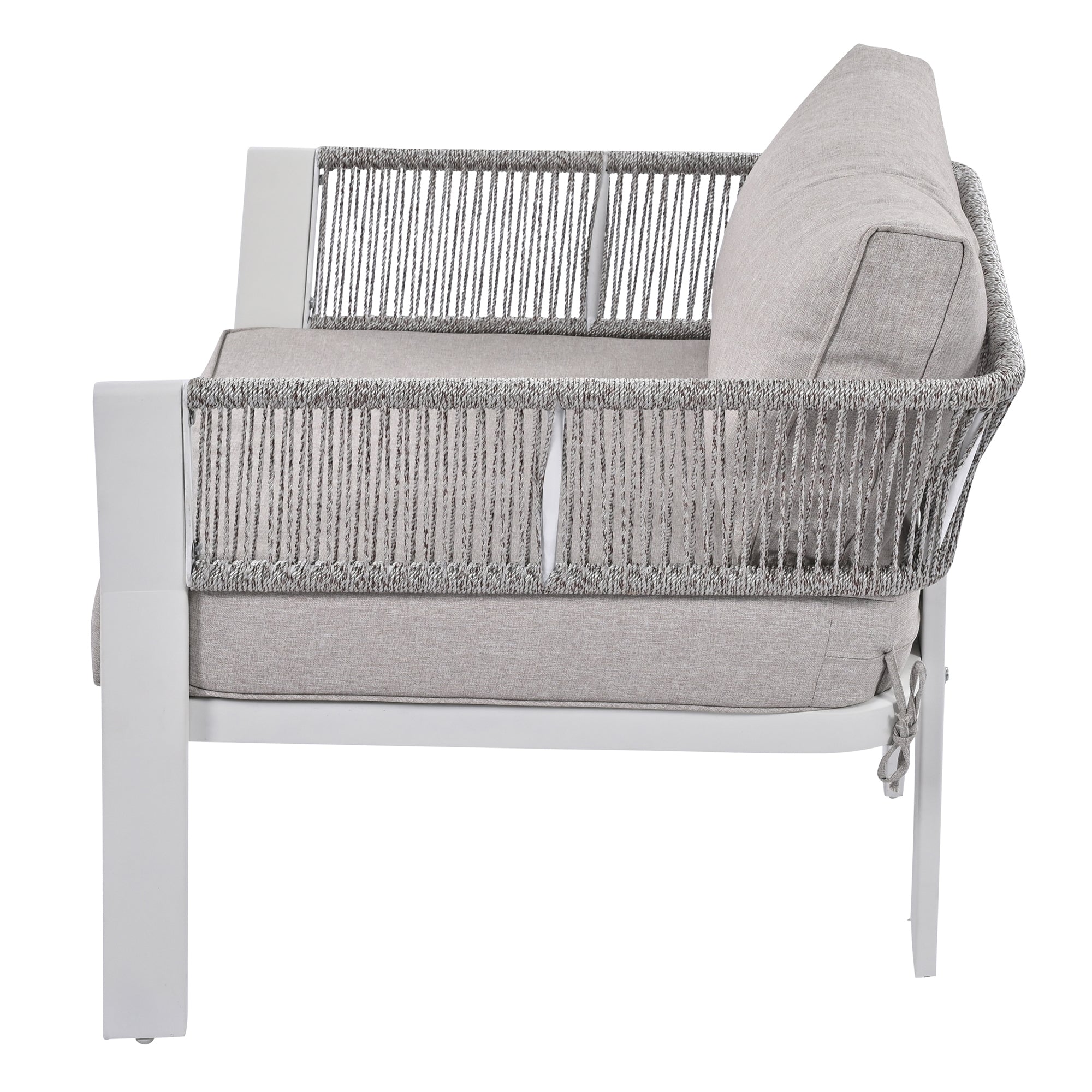 4-Piece Outdoor Patio Conversation Set with Coffee Table and Cushions
