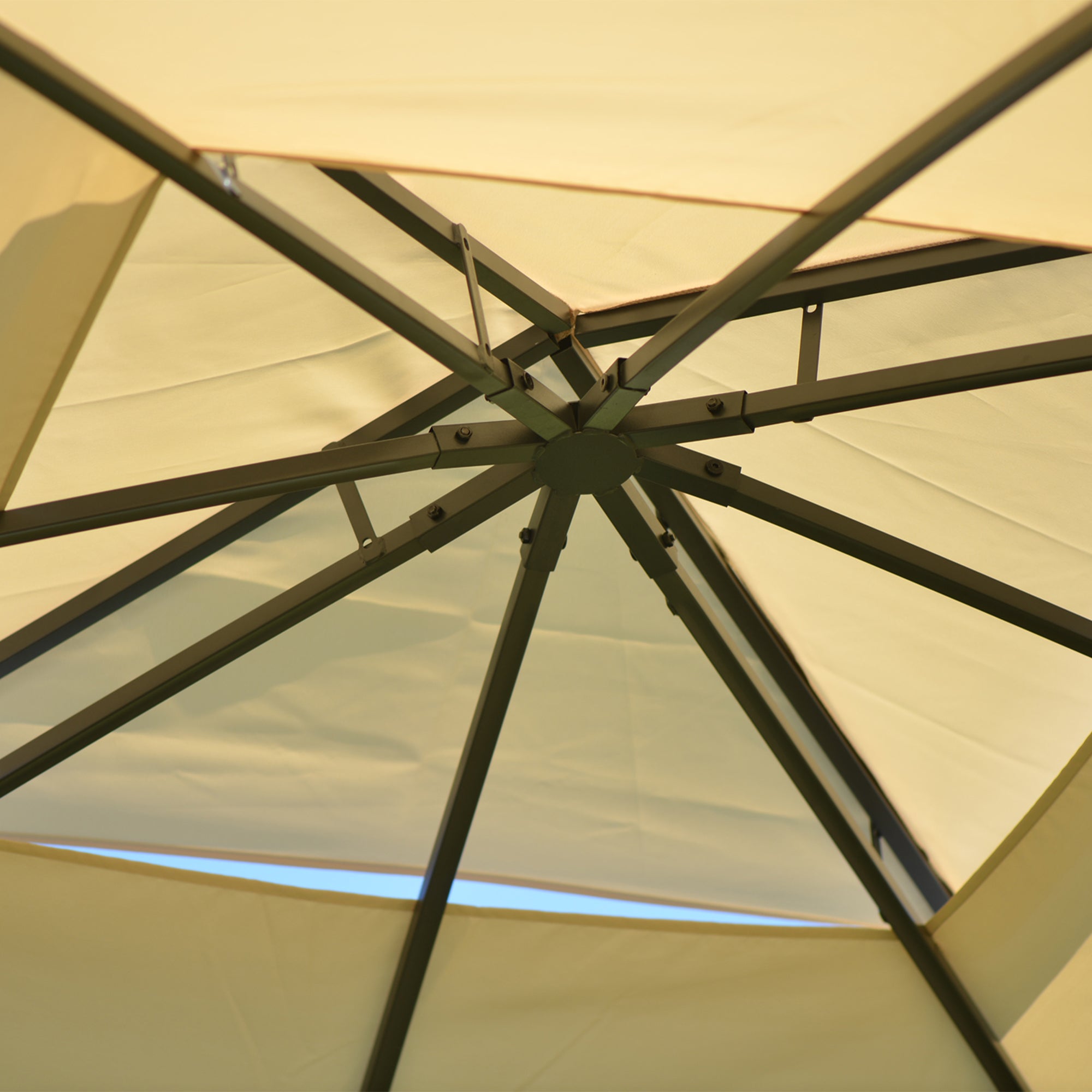 Quality Double Tiered Grill Canopy Gazebo Tent with UV Protection BOUSCG04-11BEG