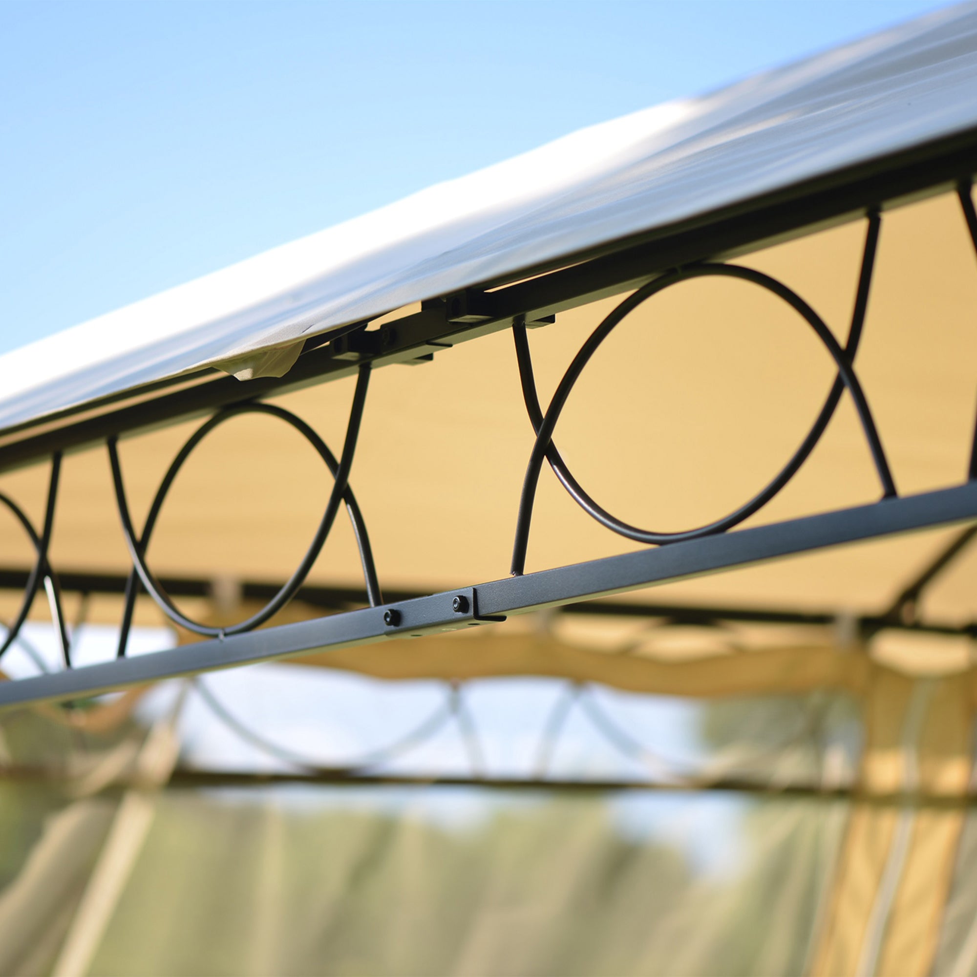 Quality Double Tiered Grill Canopy Gazebo Tent with UV Protection BOUSCG04-11BEG