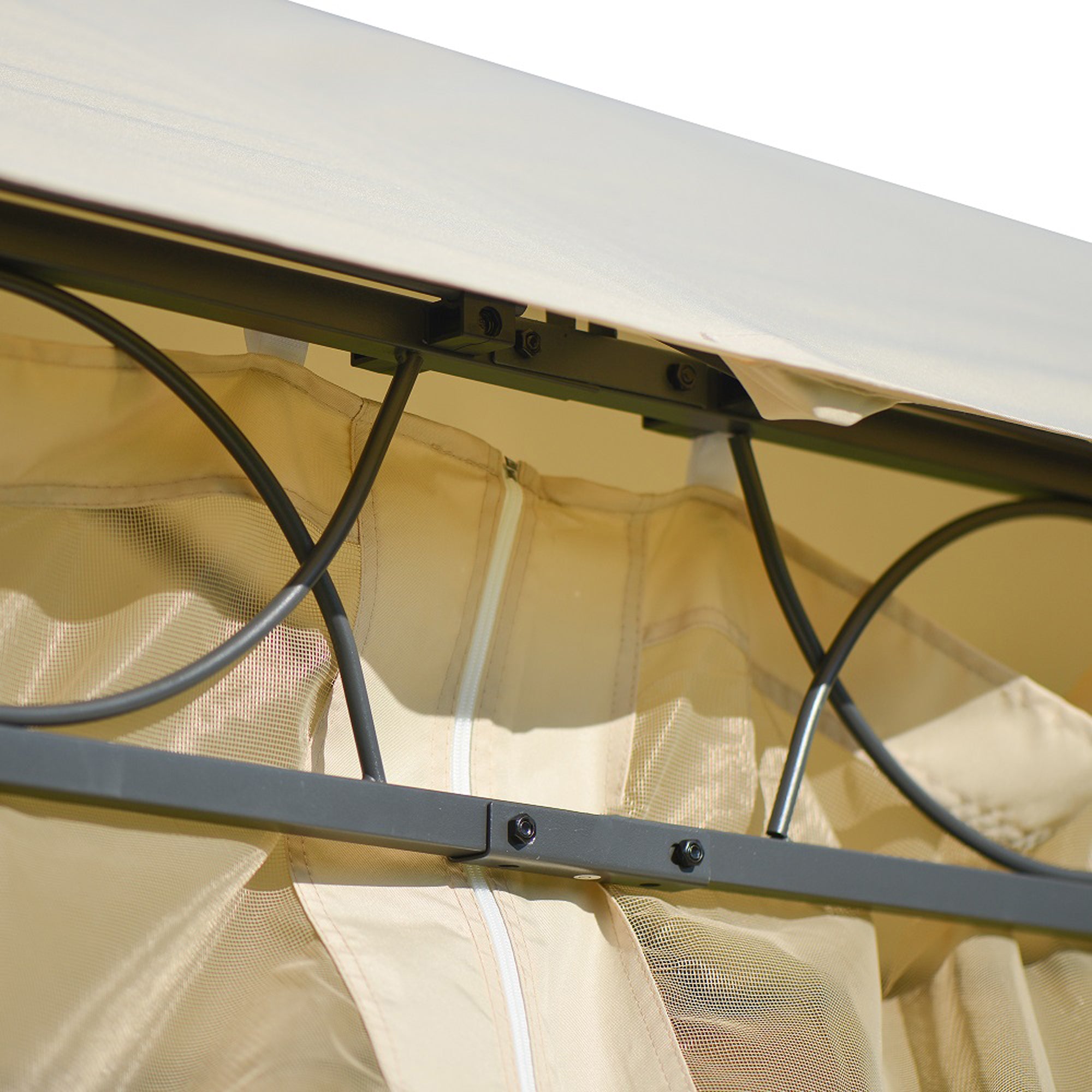 Quality Double Tiered Grill Canopy Gazebo Tent with UV Protection BOUSCG04-11BEG