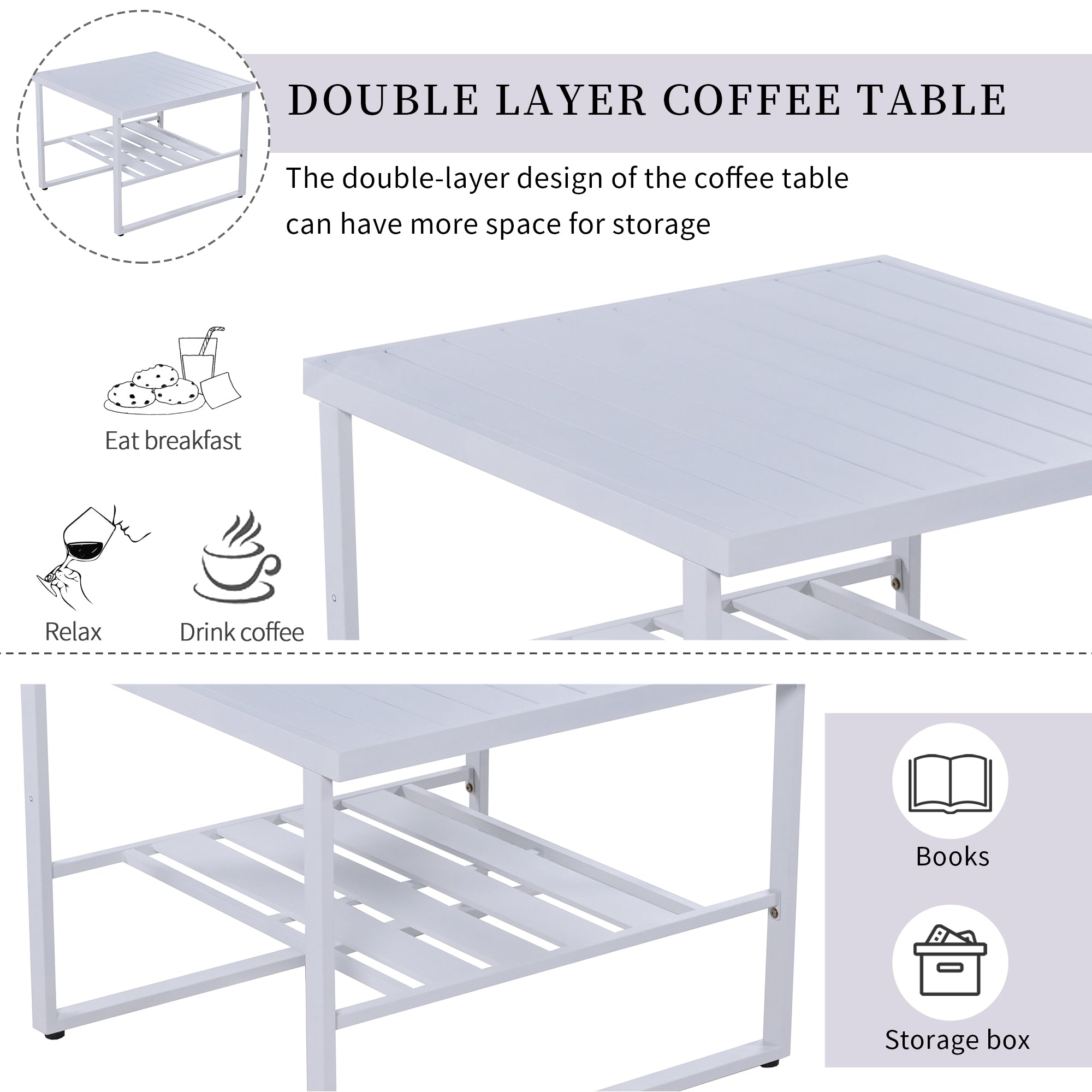 5-Piece Industrial Style Outdoor Sofa Combination Set BOUSPS19-W