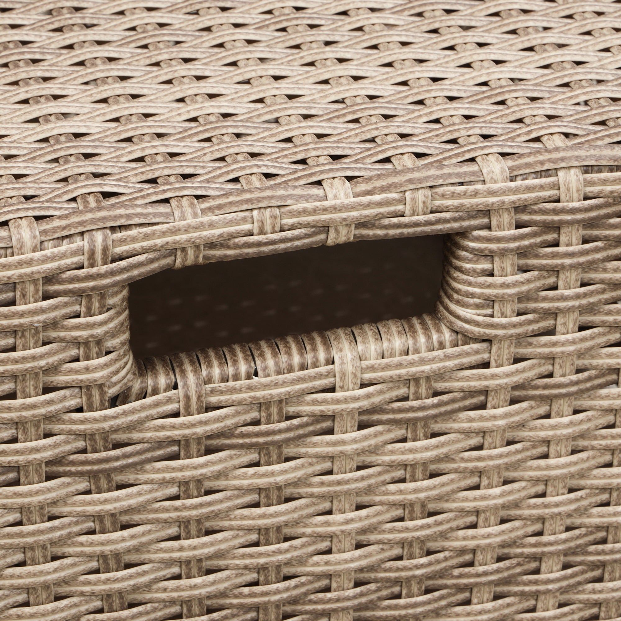 4-Piece Wicker Outdoor Conversation Set with Cushions and Ottoman BOUSPS30-GR