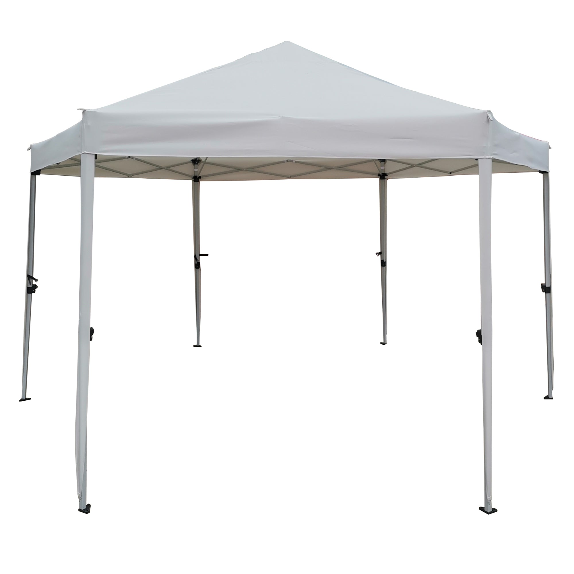 13' x 13' Metal Brown Outdoor Patio Canopy Gazebo with Strong Steel Frame Storage Bag