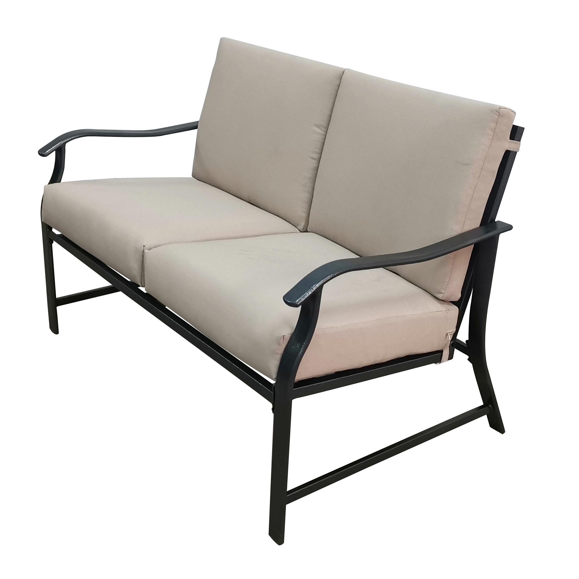 5-Piece Steel Frame Outdoor Patio Conversation Set with Cushion
