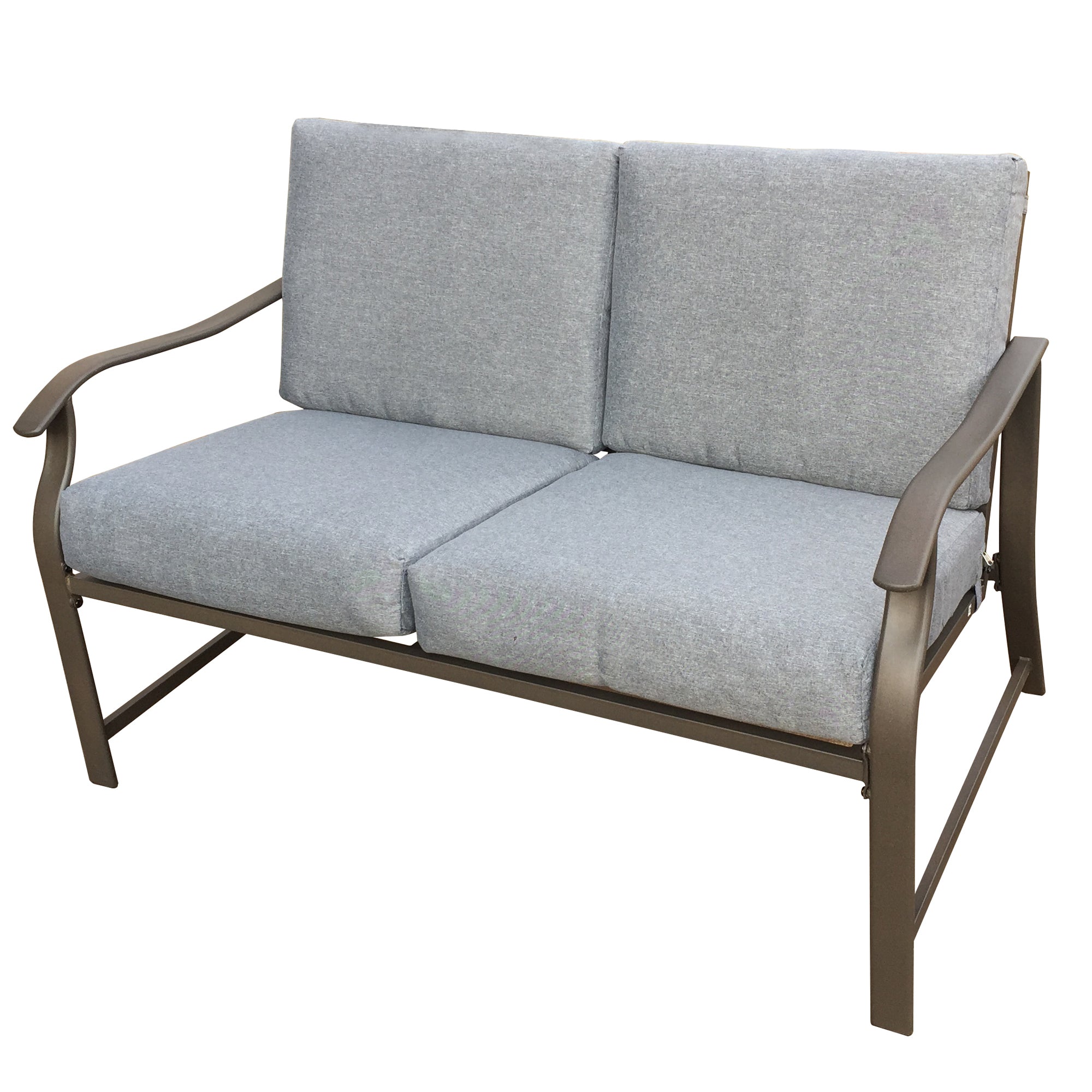 5-Piece Steel Frame Outdoor Patio Conversation Set with Cushion