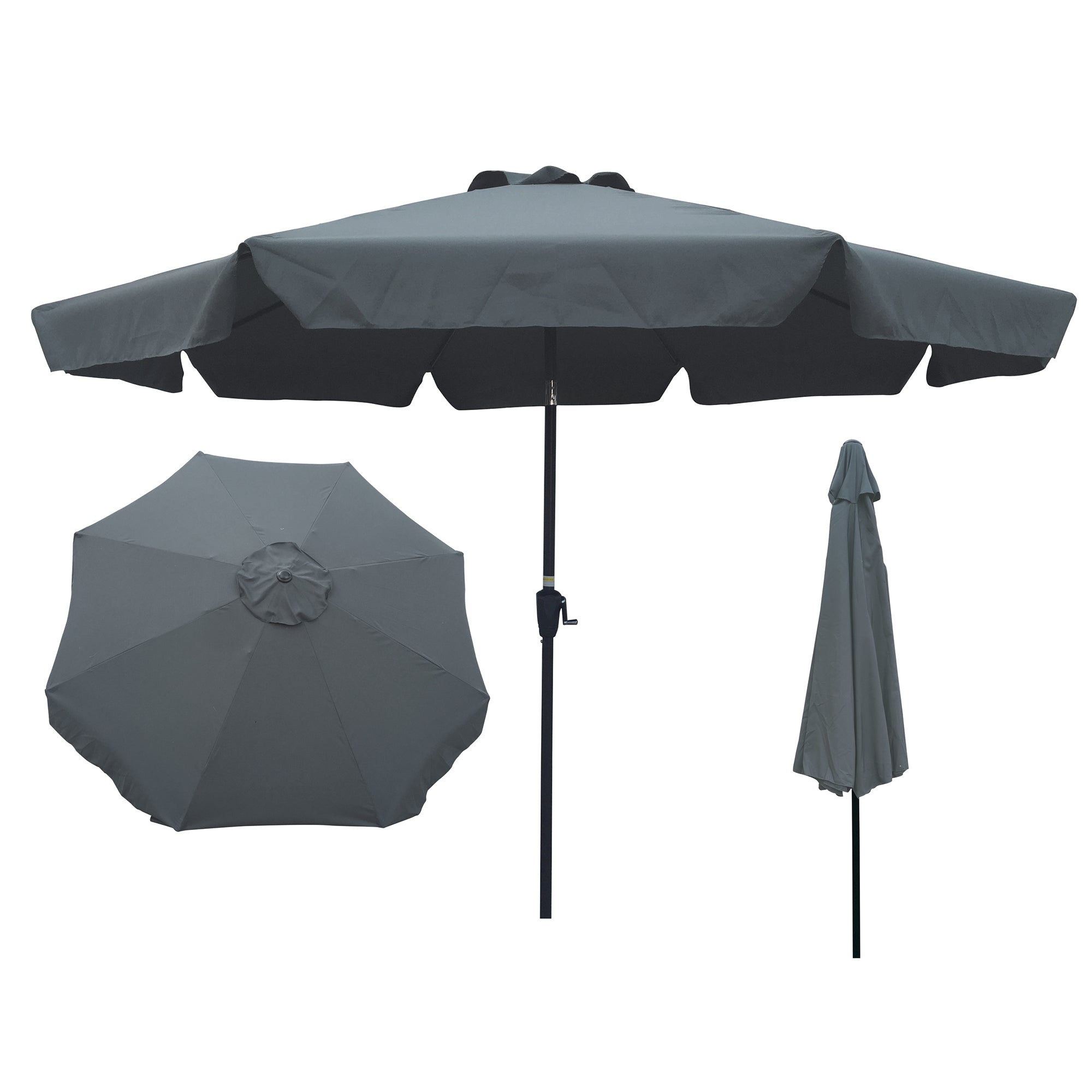 10 ft. Outdoor Patio Umbrella with 8pcs ribs and crank with Push Button Tilt