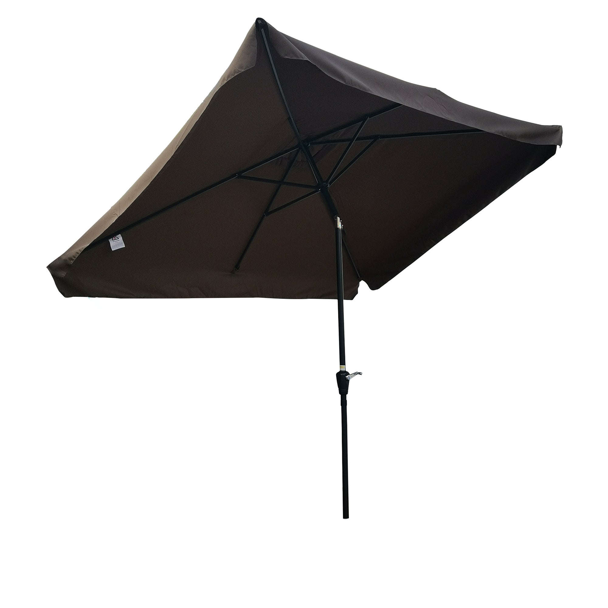 10' x 6.5' Outdoor Patio Waterproof Umbrella with Crank and Push Button Tilt