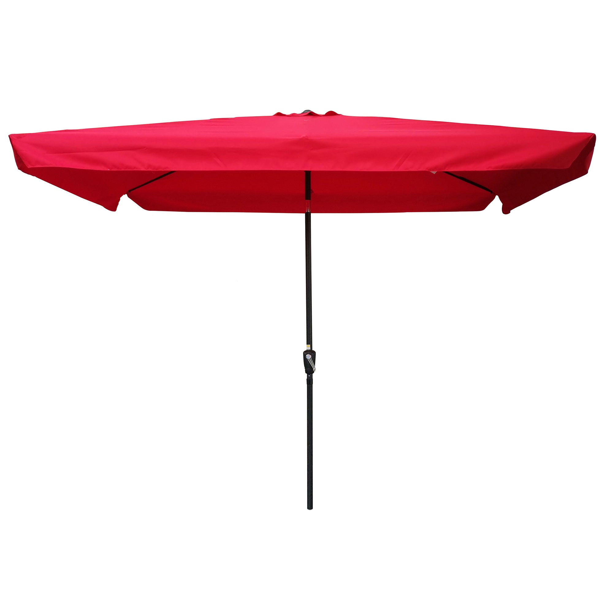 10' x 6.5' Outdoor Patio Waterproof Umbrella with Crank and Push Button Tilt