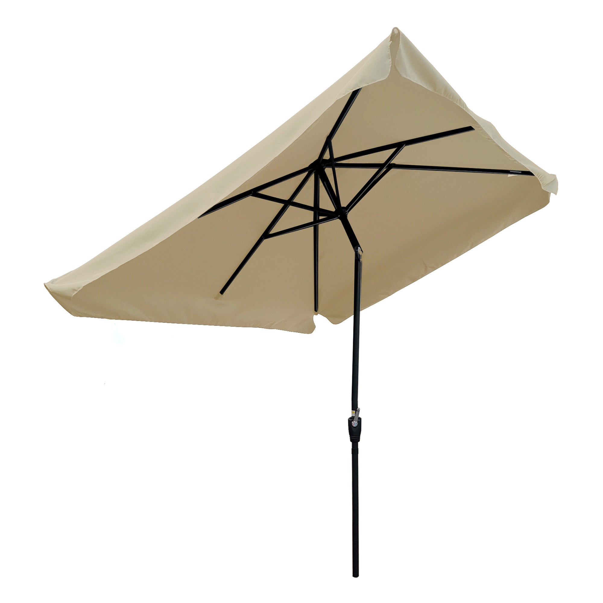 10' x 6.5' Outdoor Patio Waterproof Umbrella with Crank and Push Button Tilt