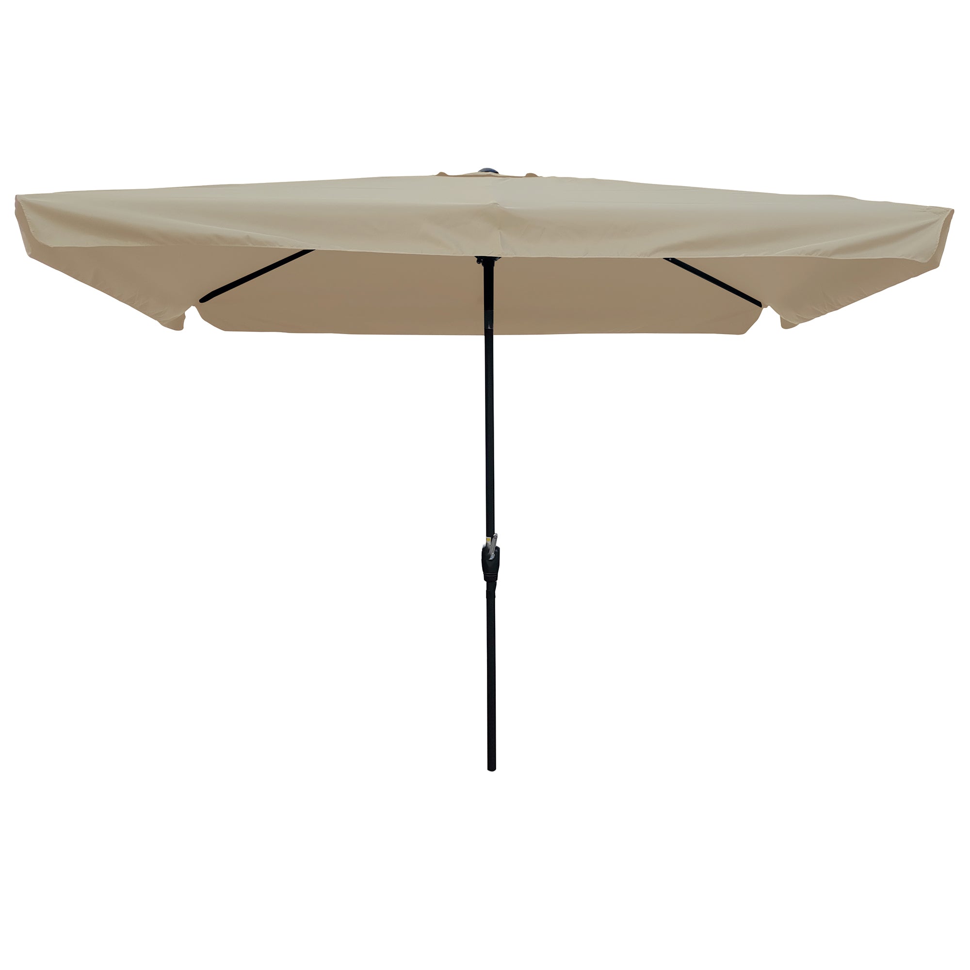 10' x 6.5' Outdoor Patio Waterproof Umbrella with Crank and Push Button Tilt