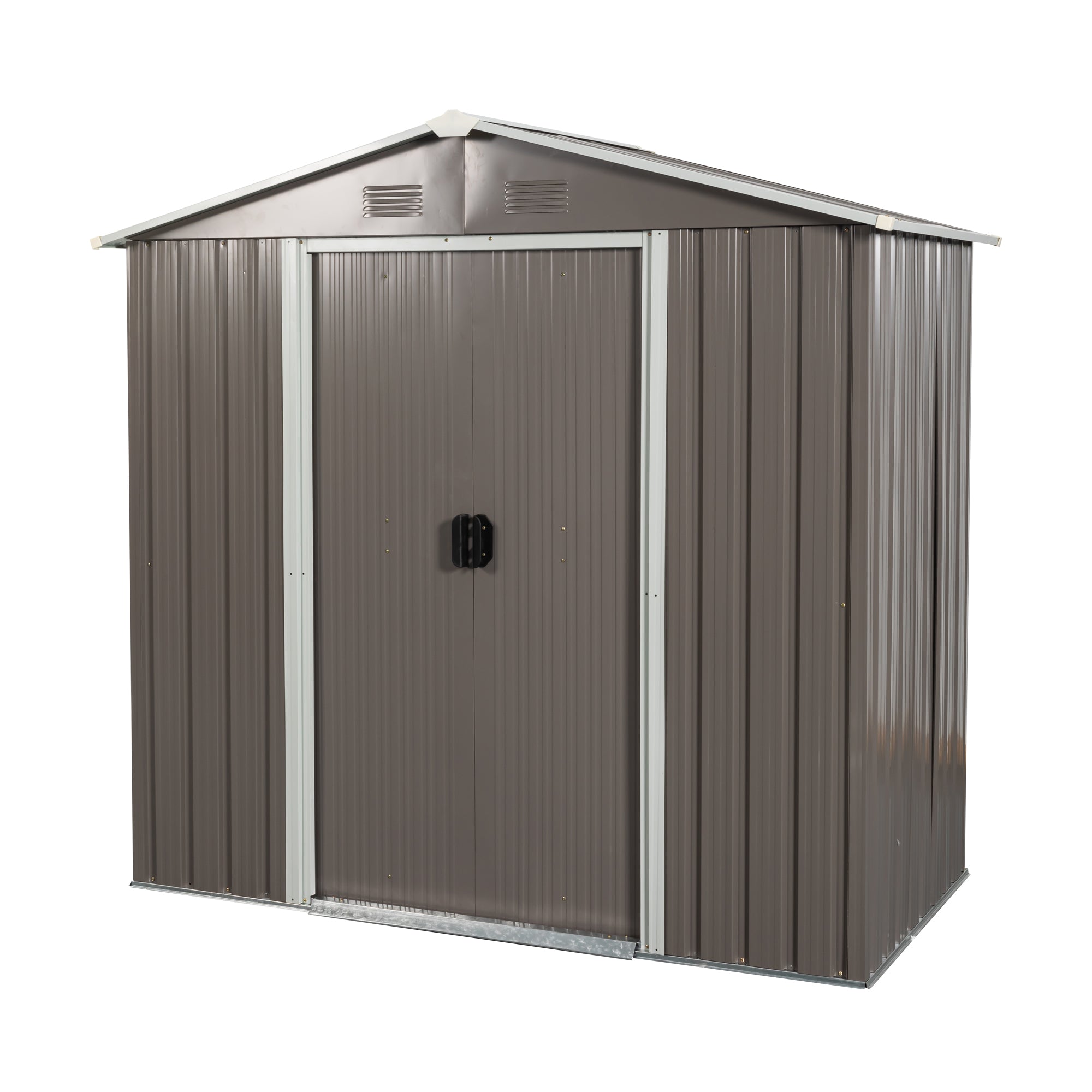 6 ft. W x 4 ft. D Outdoor Metal Storage Shed with Sliding Door (24 sq. ft.) BOWWCSTG01GR