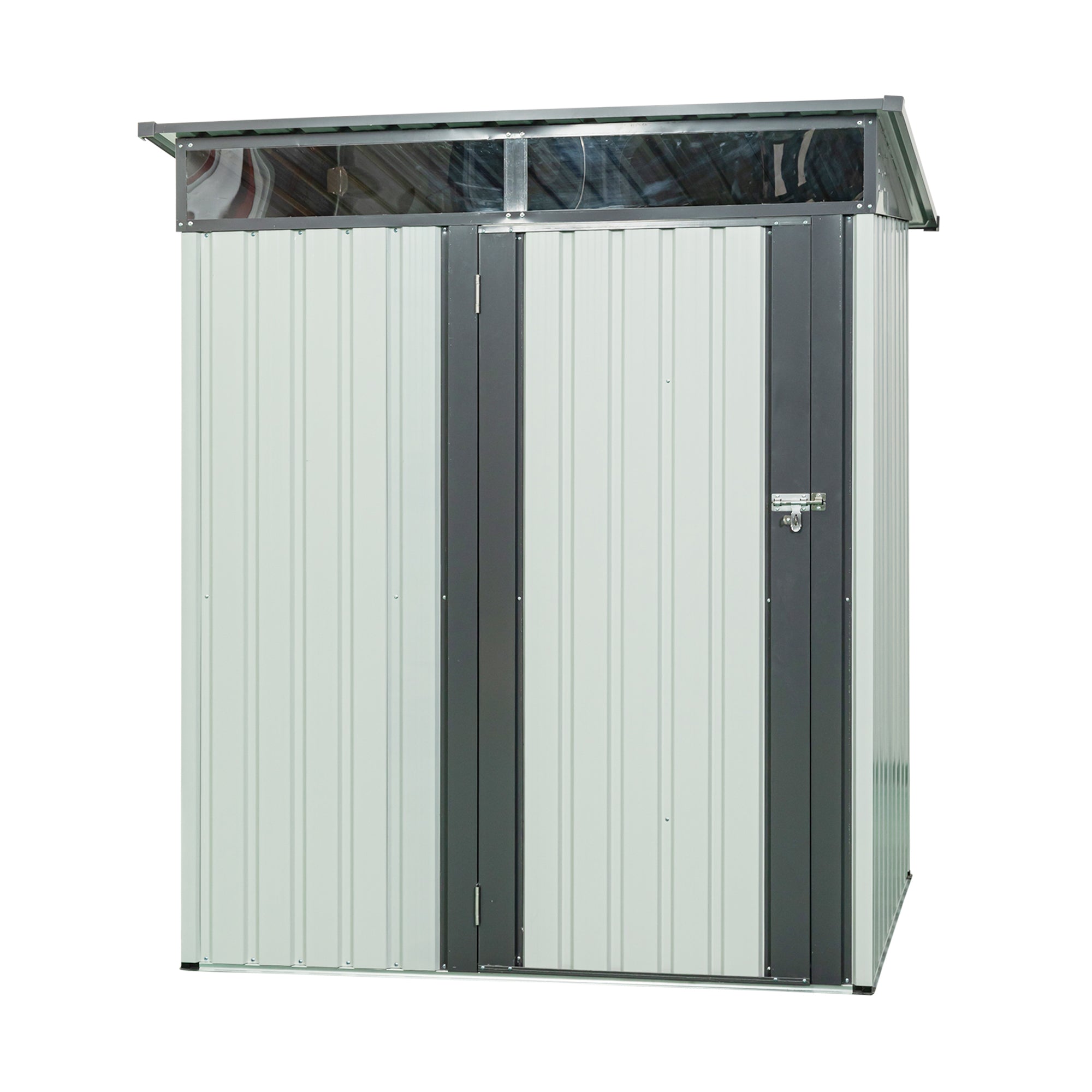 5 ft. x 3 ft. Outdoor Metal Storage Shed 15 sq. ft. with Transparent Plate