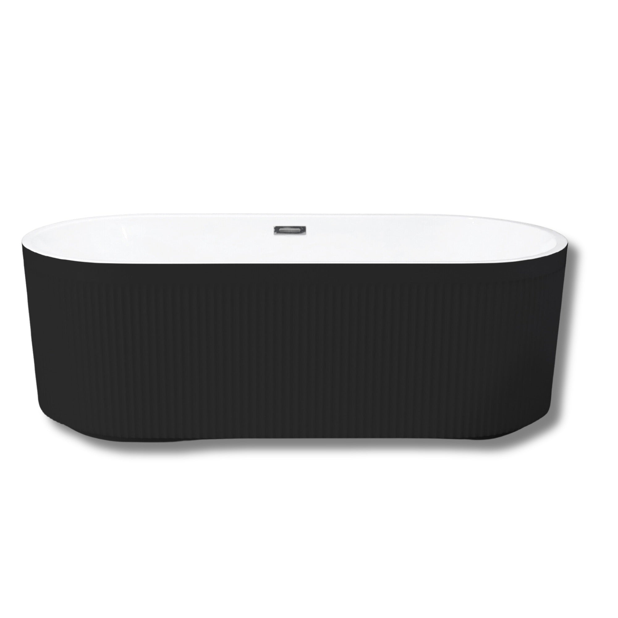 59 in. Acrylic Freestanding Flatbottom Soaking Bathtub