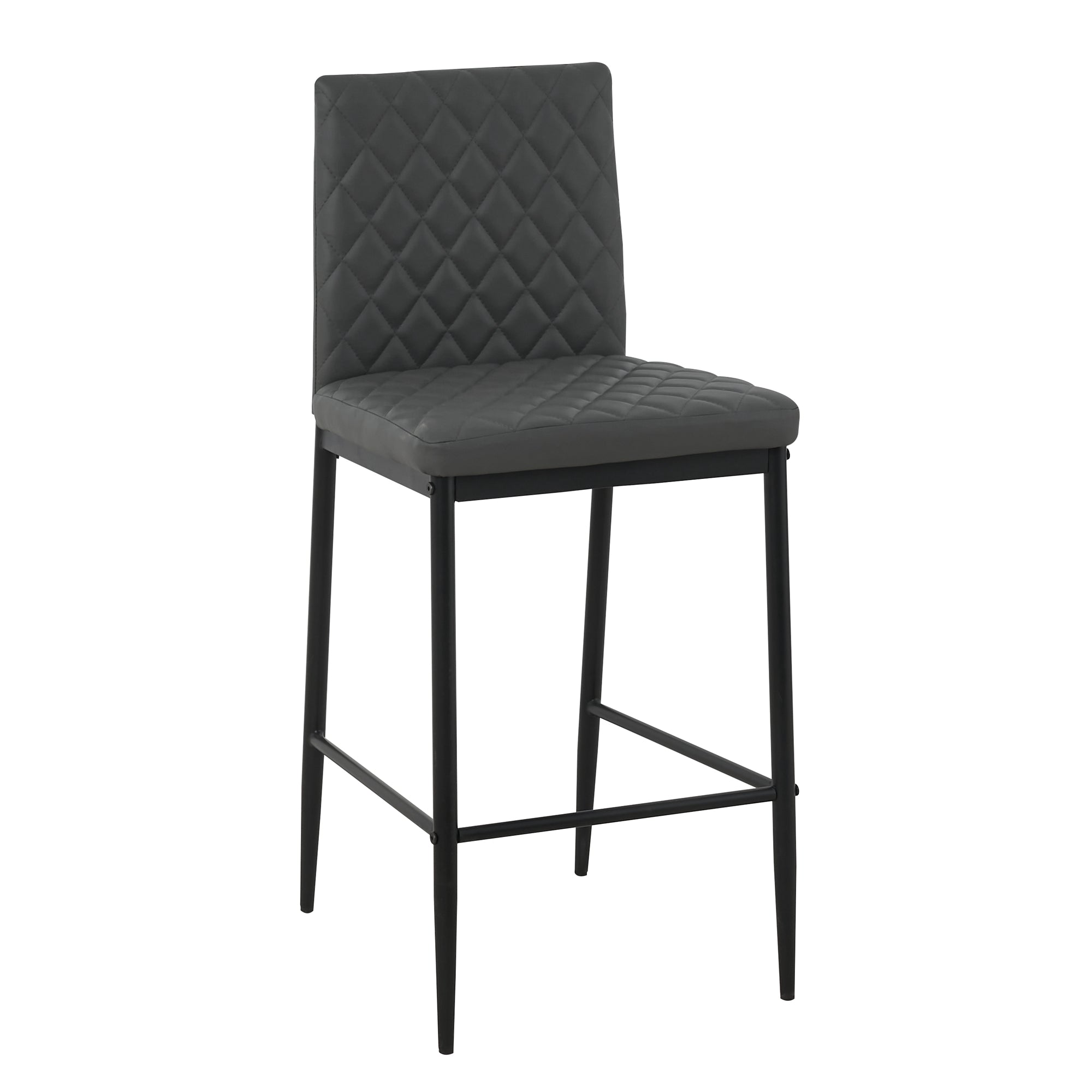 Unique PU 2 Bar Chair with Metal Legs for Dining,Kitchen and Bar