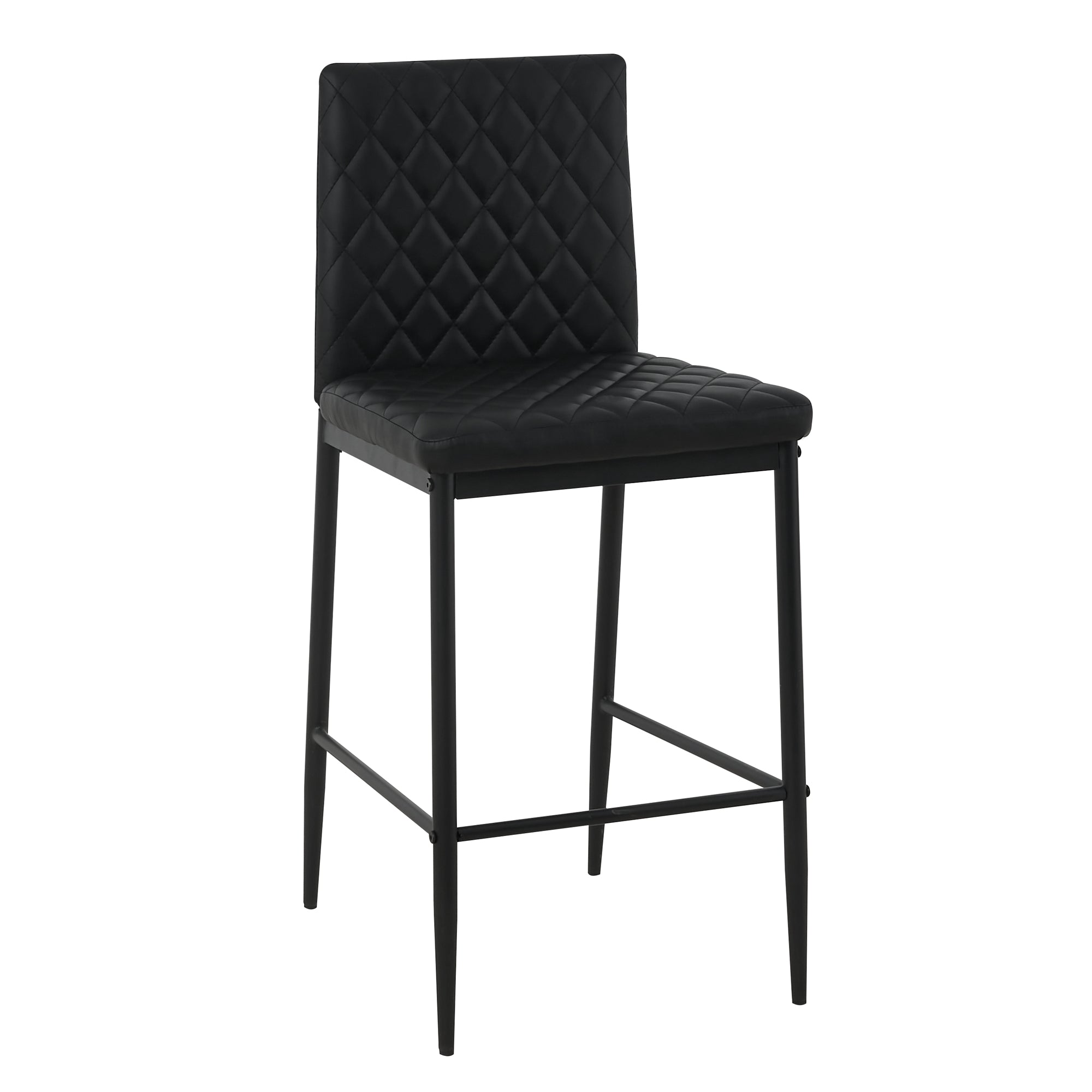 Unique PU 2 Bar Chair with Metal Legs for Dining,Kitchen and Bar