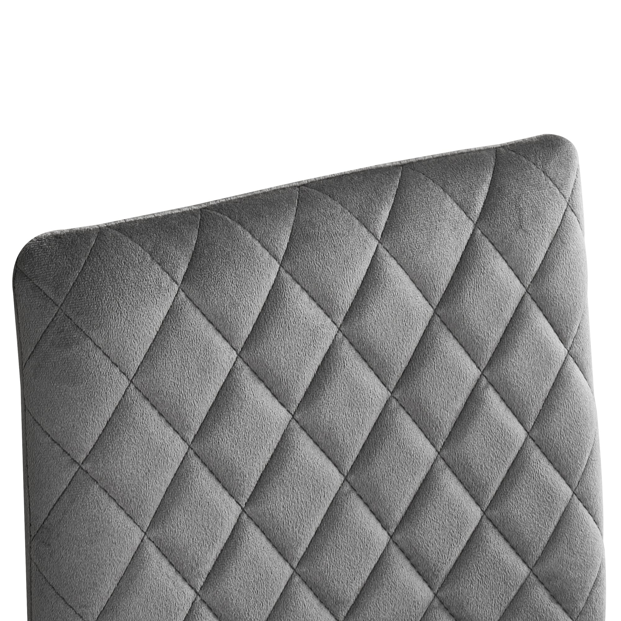 Stylish Flannel 2 Bar Chair with Metal Legs for Dining,Kitchen and Bar