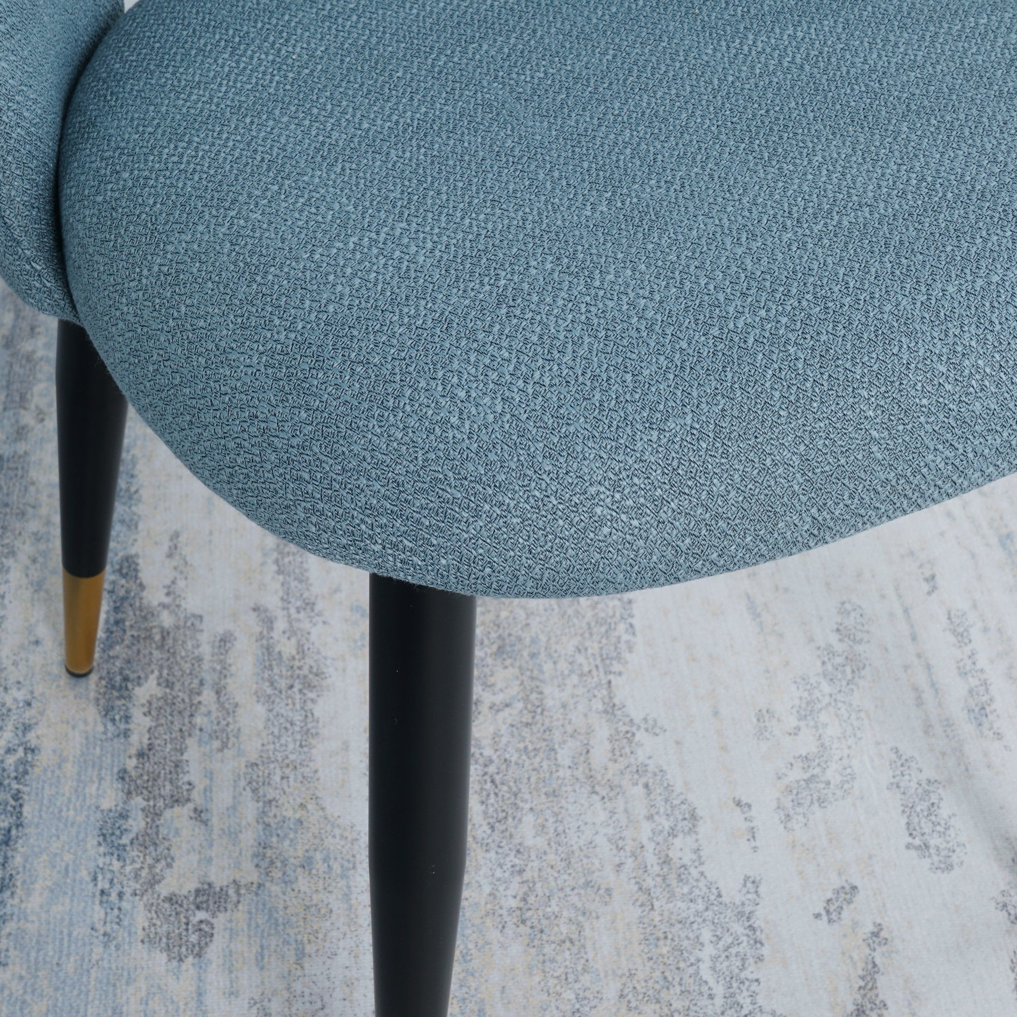 2-set Nordic Style Meta Dining Chairs with Metal Legs