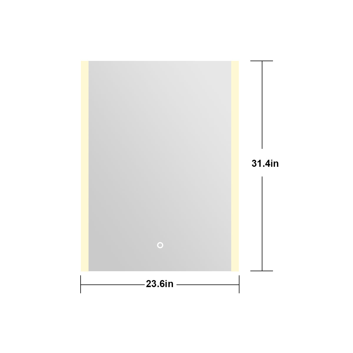 3224 Rectangular Frameless Dimmable Wall Mounted LED Bathroom Vanity Mirror with Defogger and Bluetooth Music Speaker