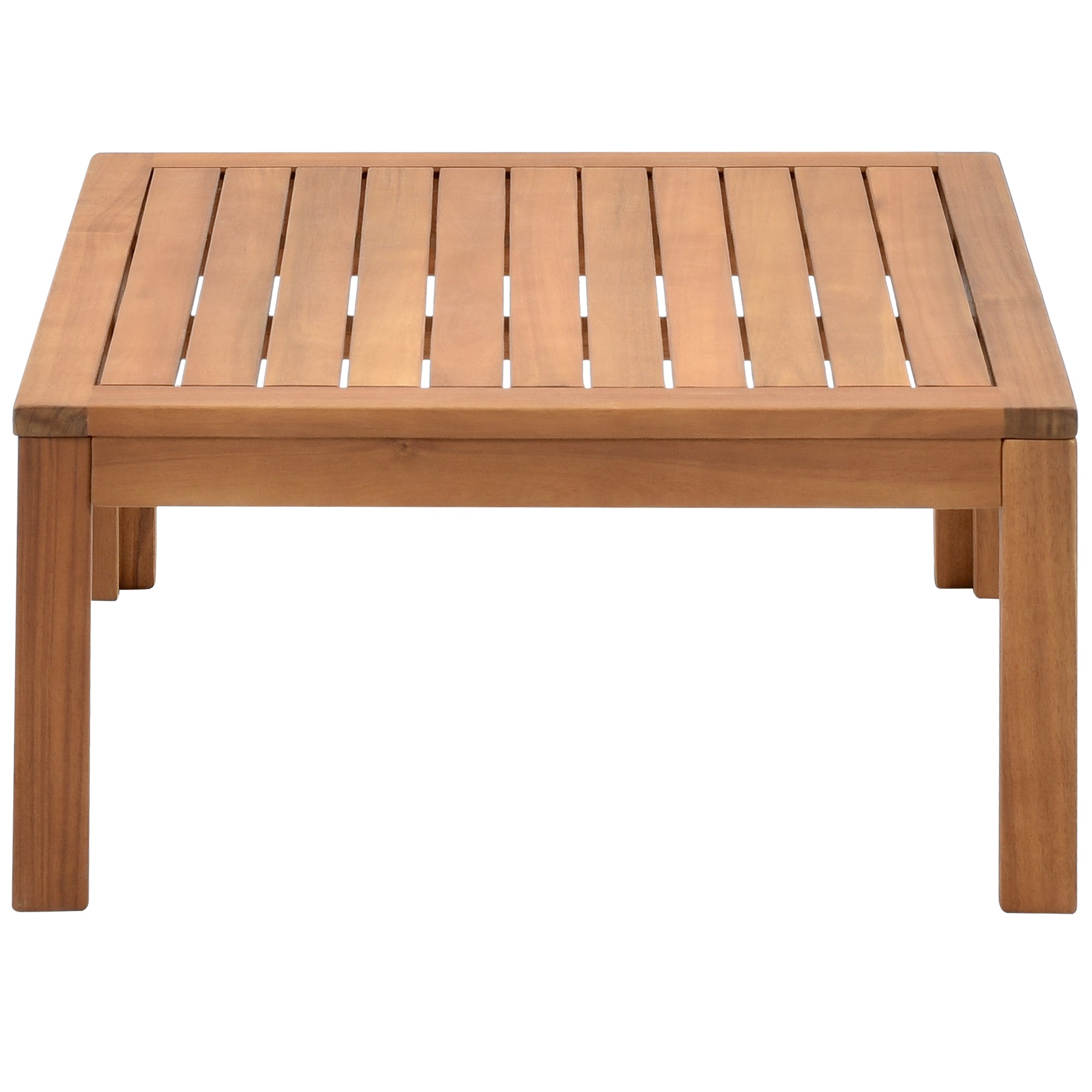 4-piece Outdoor Solid Wood  Symmetrical Patio Sofa Set with Table and Cushions