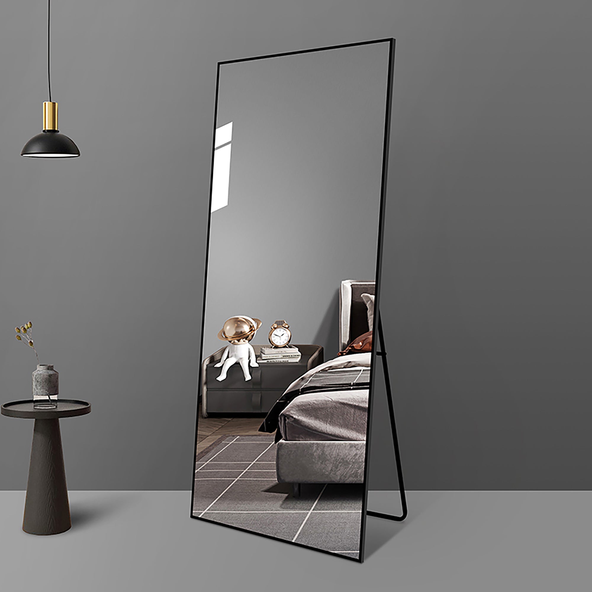 24 Inches Rectangular Framed Freestanding Full Length Mirror