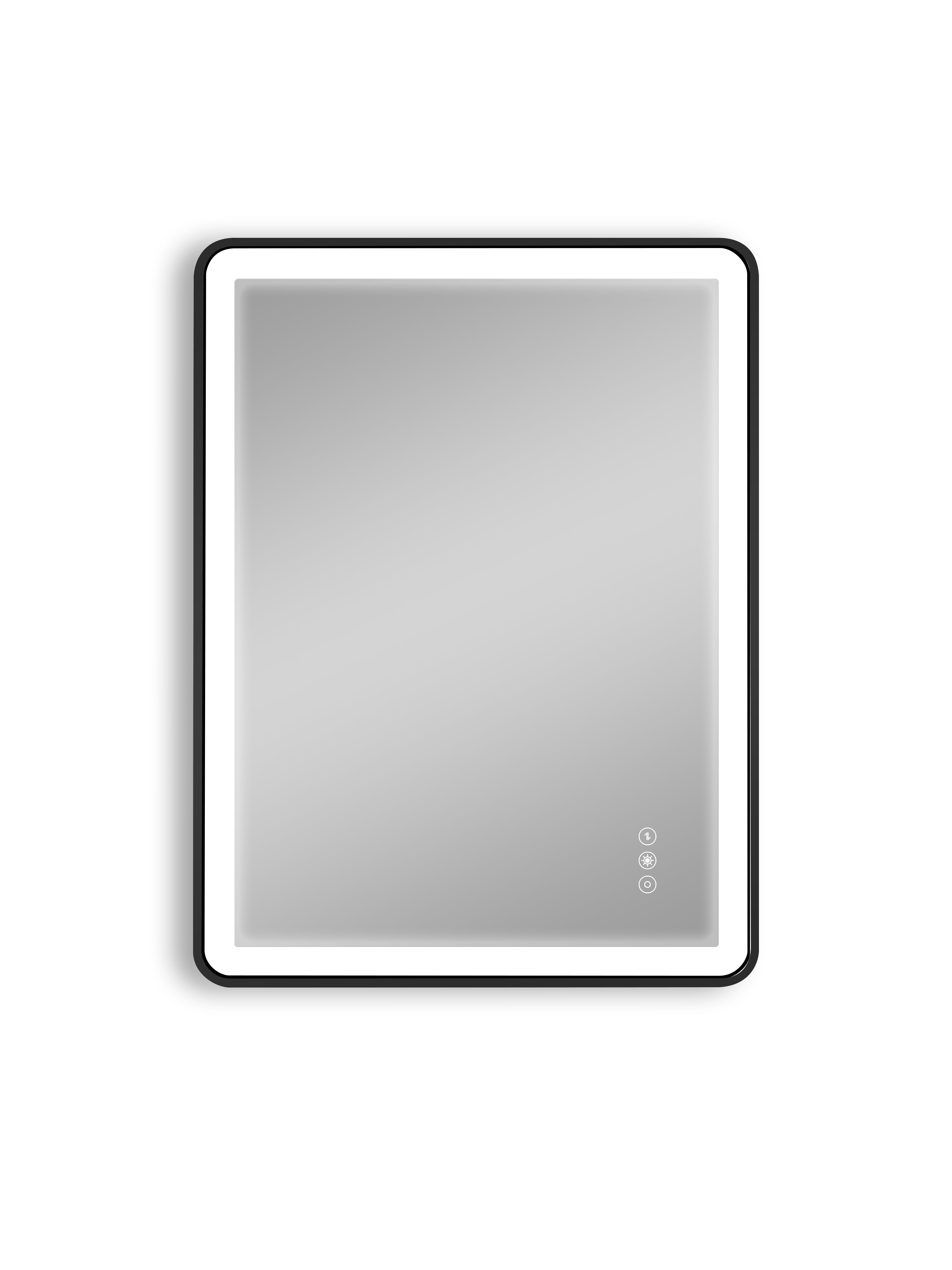 24" x 32" Black Framed Copper-free Touch Switch Anti-Fog Dimmable LED Bathroom Vanity Mirror