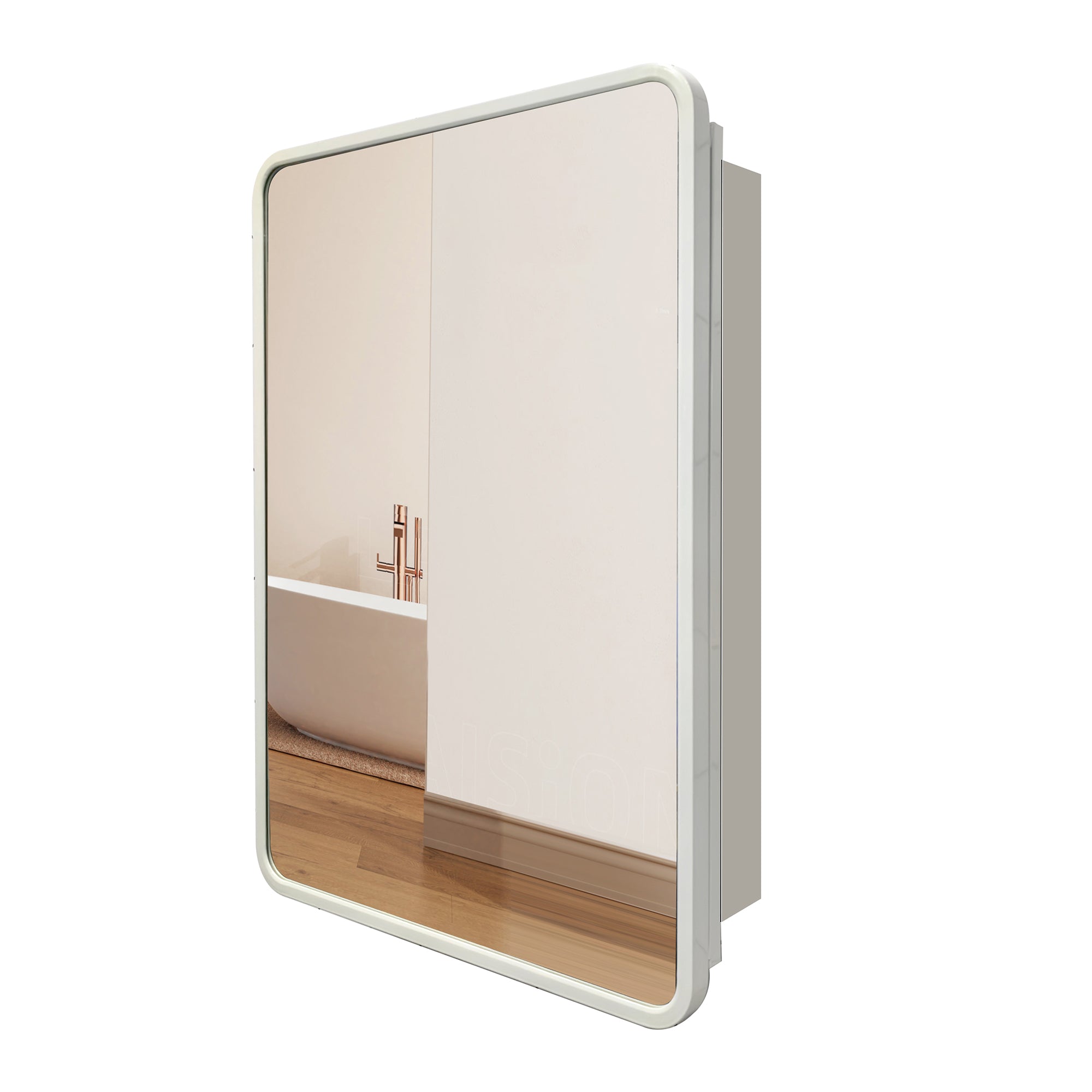 24 in. W x 32 in. H Iron Surface/Recessed Mount Medicine Cabinet with Adjustable Shelves