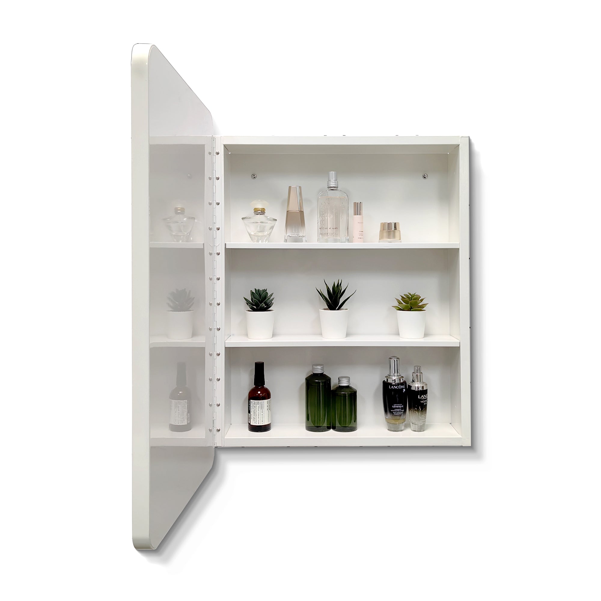 24 in. W x 32 in. H Iron Surface/Recessed Mount Medicine Cabinet with Adjustable Shelves