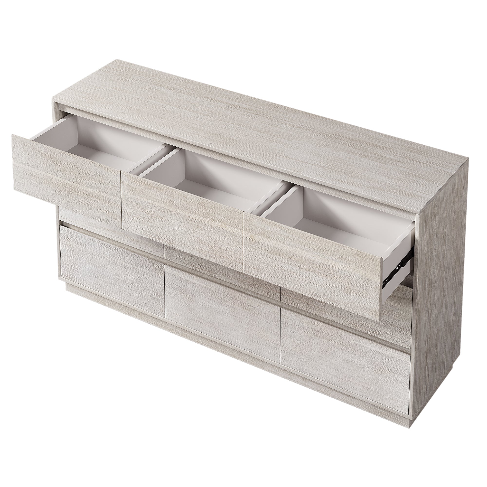 4 Pieces Wood Frame Bedroom Set with Platform Bed and Nightstand and Dresser