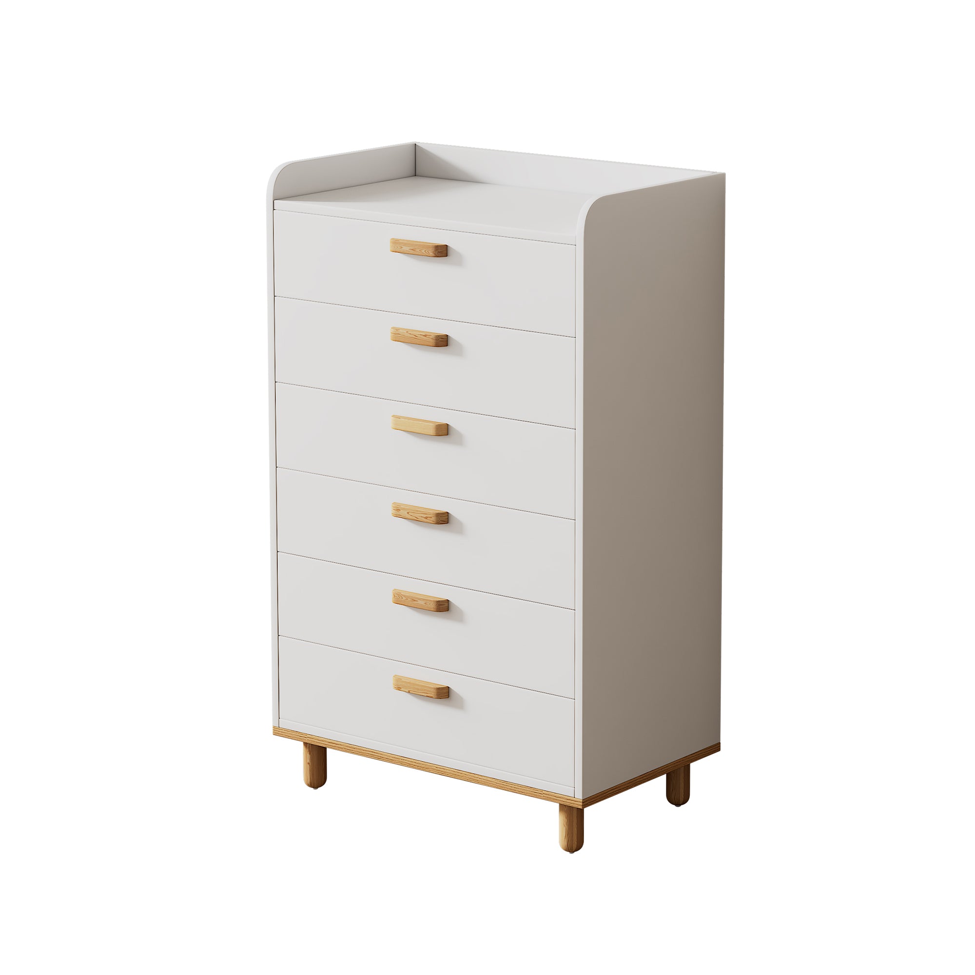 2-Drawer Rubber Wood Nightstand in Walnut