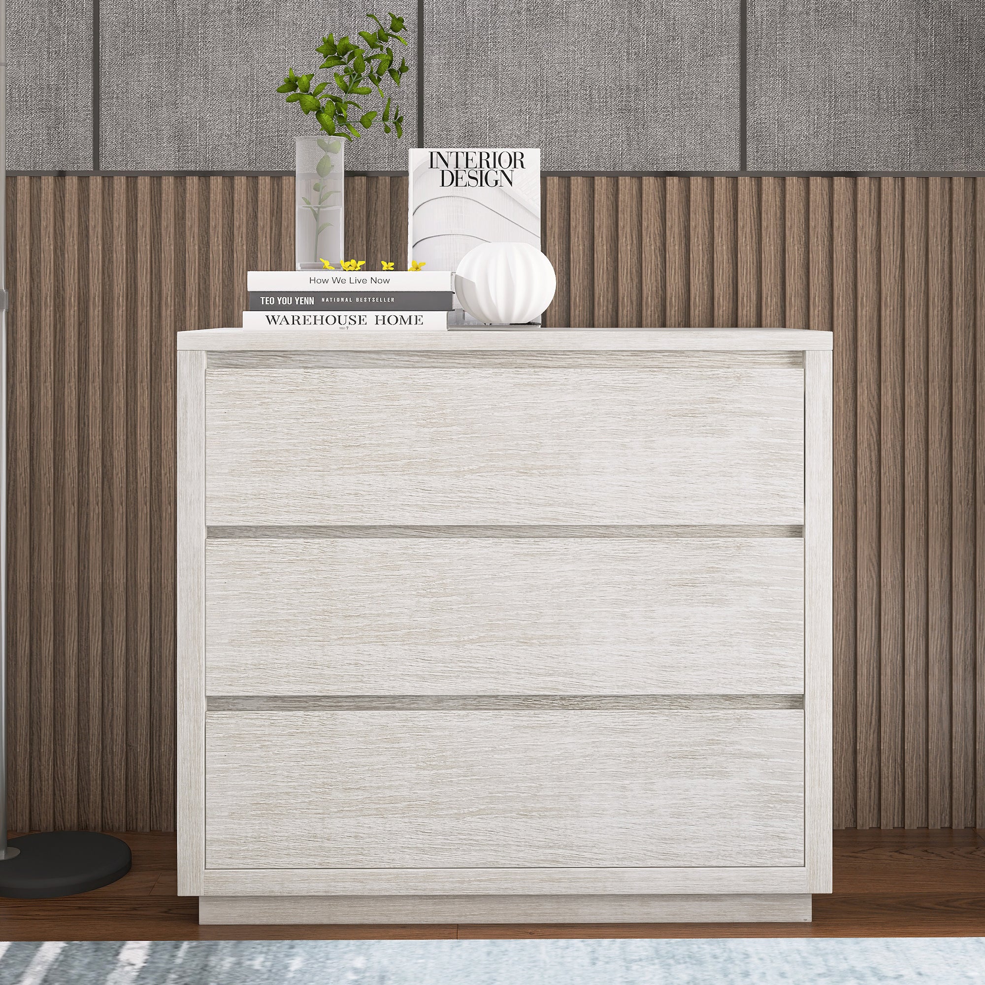 3-Drawer Wood Chest for Bedroom, Living Room