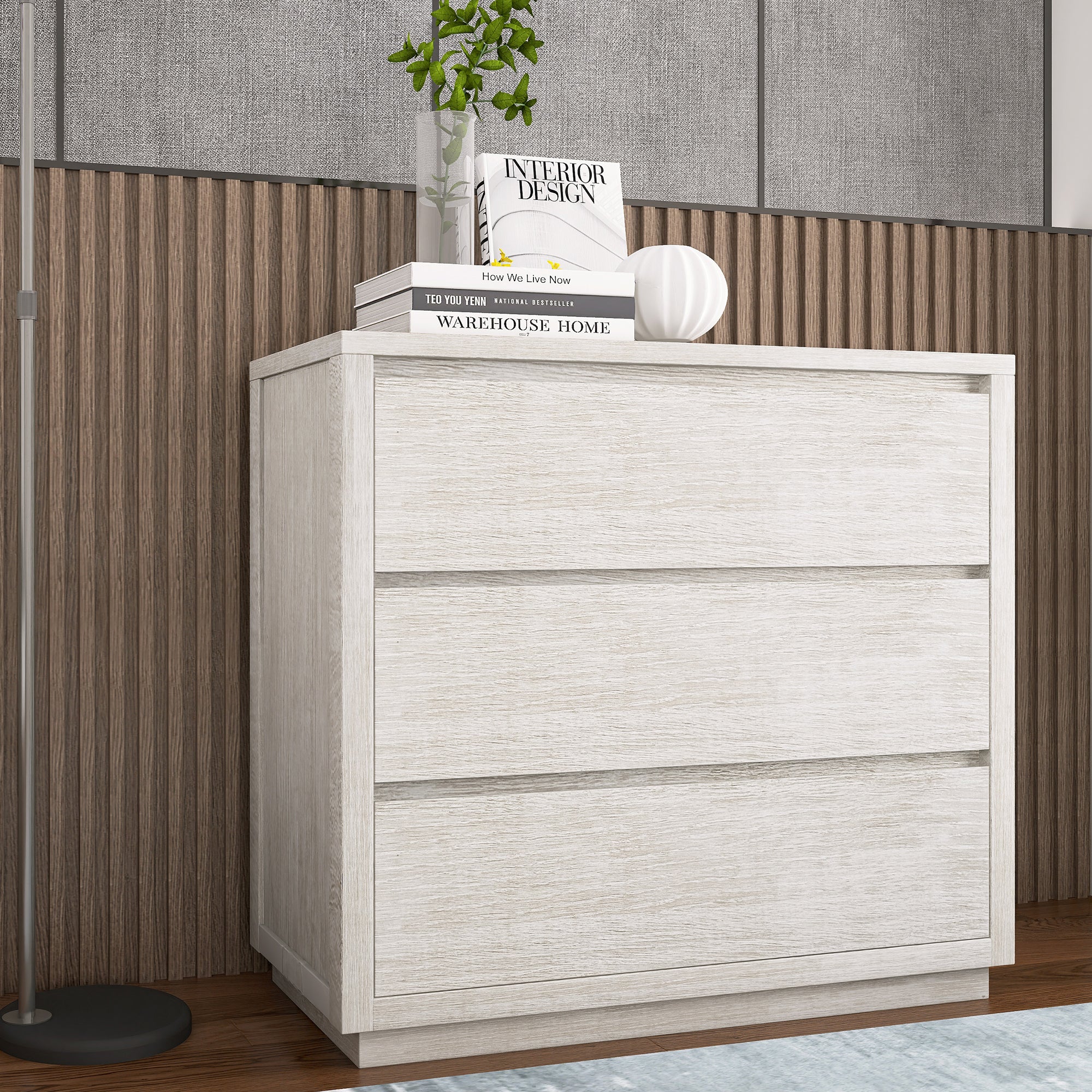 3-Drawer Wood Chest for Bedroom, Living Room