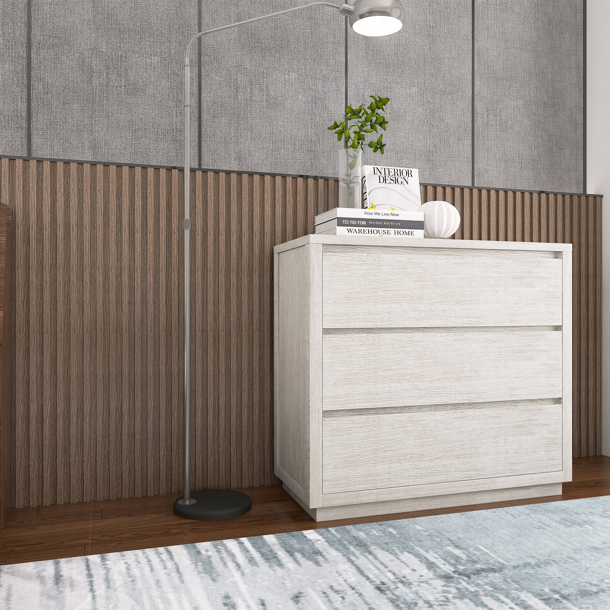 3-Drawer Wood Chest for Bedroom, Living Room